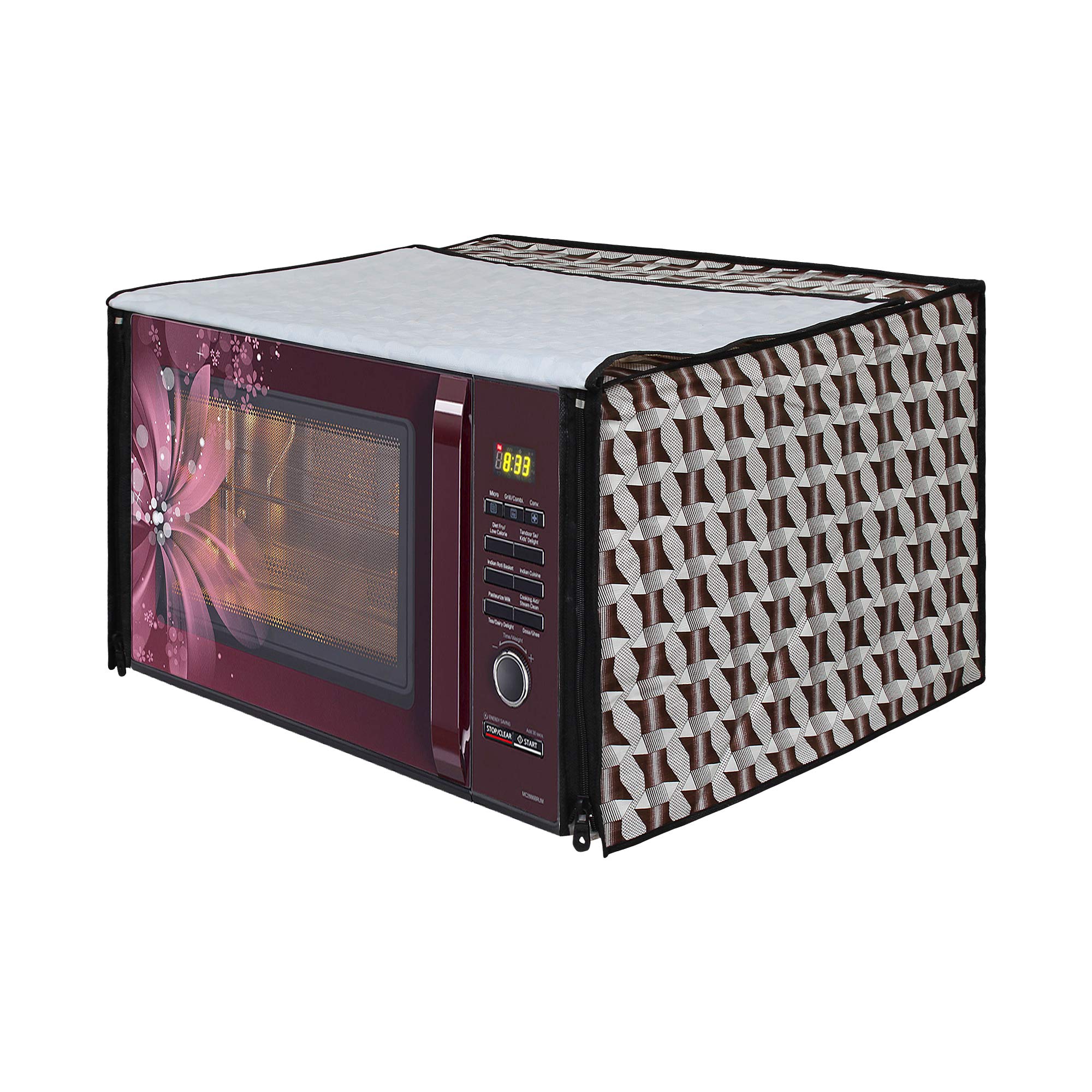 Lithara Printed Waterproof Microwave Oven Cover For Ifb 25Sc3 25L | Sams09 (Multicolor)