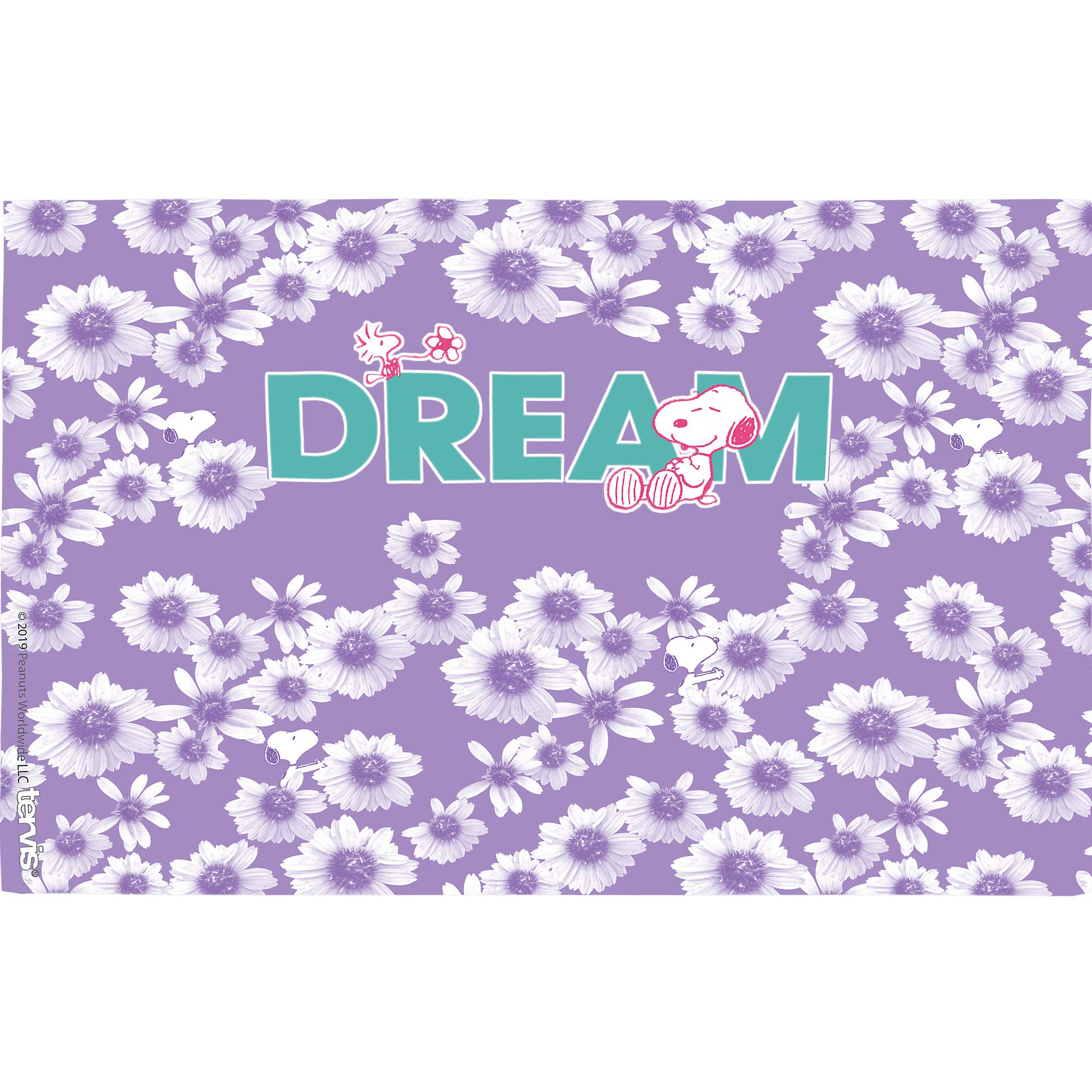 Tervis 1335647 Peanuts - Dream Floral Insulated Tumbler With Wrap And Frosted Lid, 16Oz, Clear