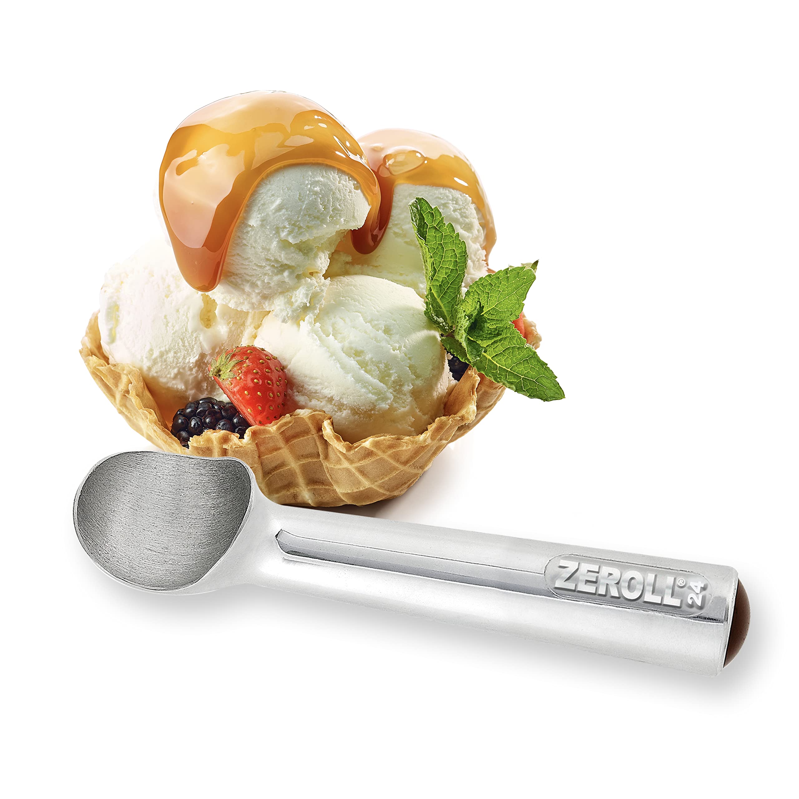 Zeroll Original Ice Cream Scoop With Unique Liquid Filled Heat Conductive Handle Simple One Piece Aluminum Design Easy Release M