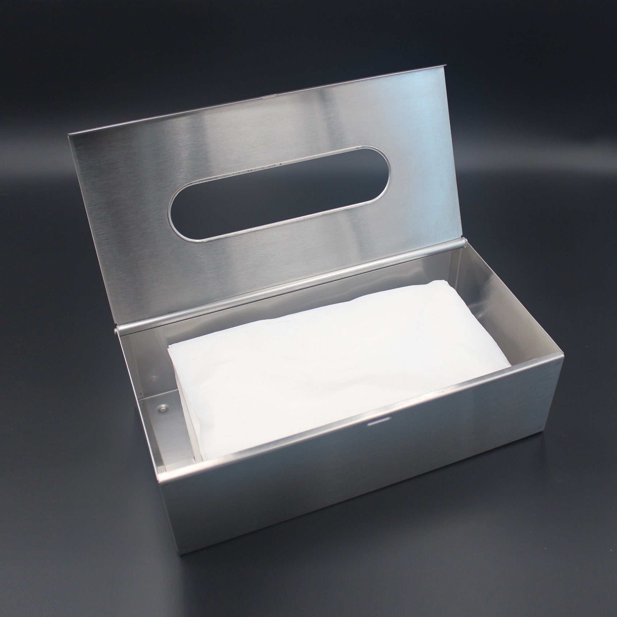 JunSun Rectangular Tissue Box Cover, Brushed Nickel Stainless Steel Napkin Holder, Model JS22231 for Bathroom, Bedroom, Office