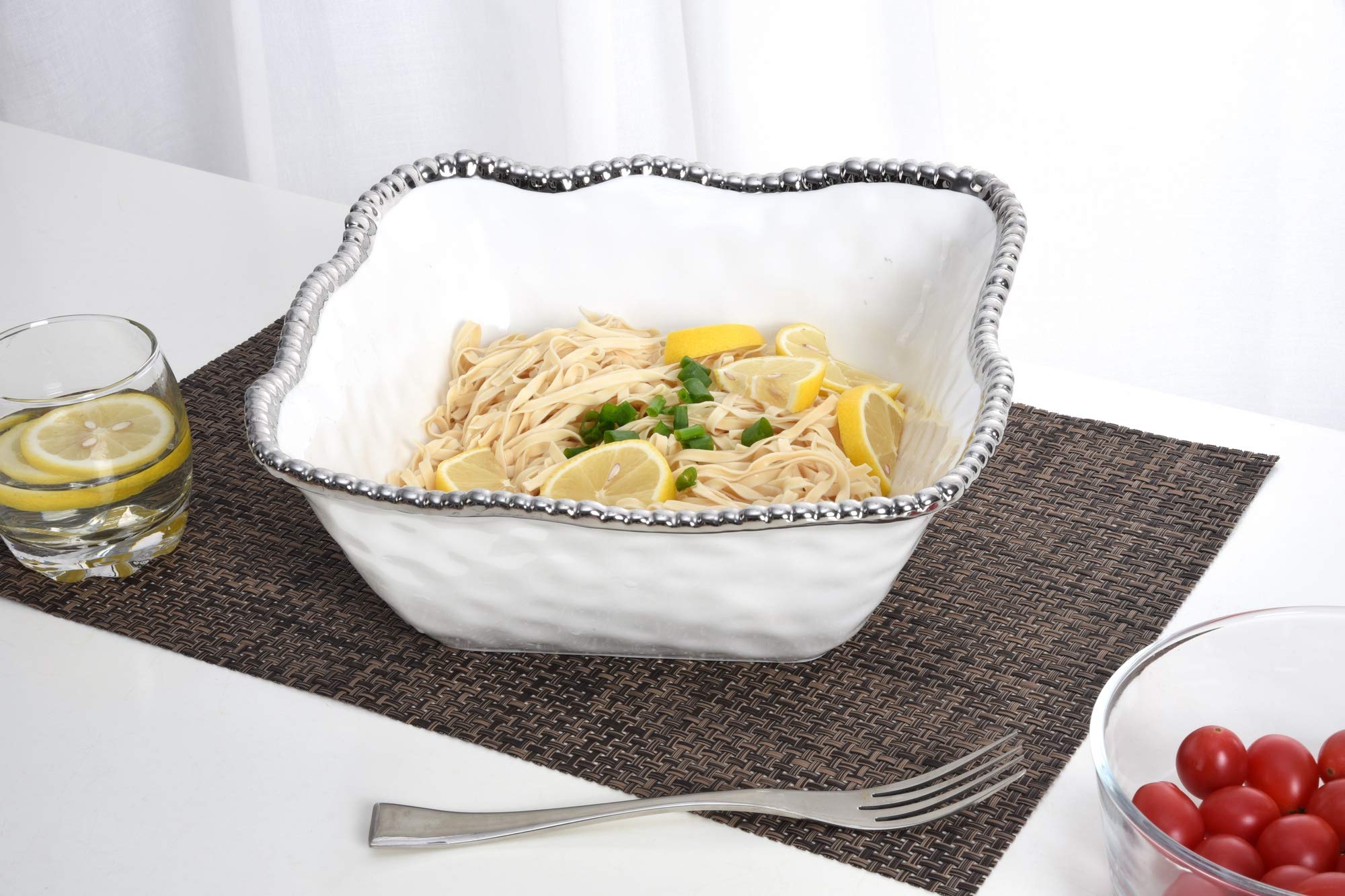 Pampa Bay Salerno Porcelain Large Square Salad Bowl