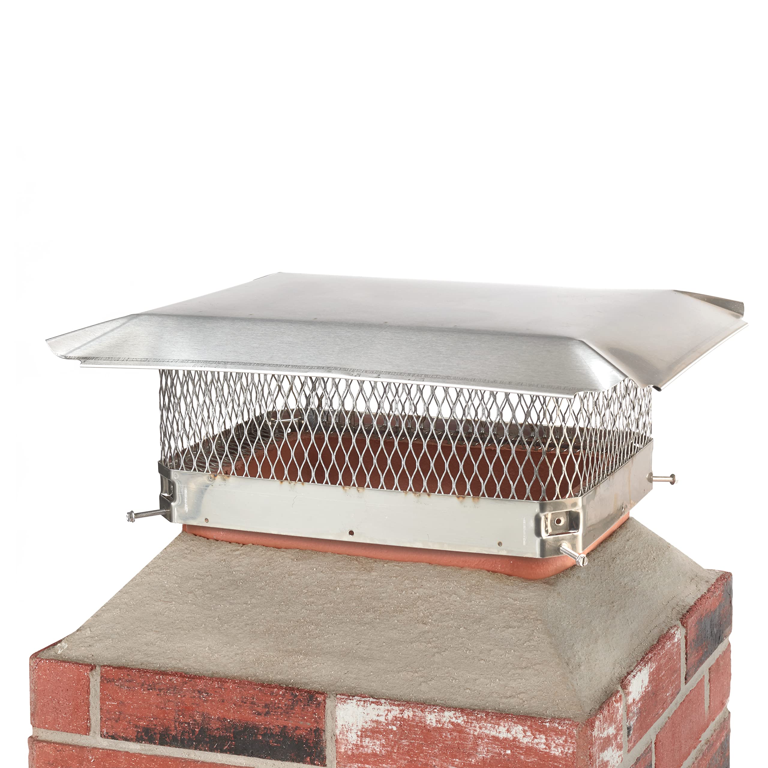 Hy-C Stainless Steel Chimney Cap - Hy-Guard Hgss1318 Bolt-On Chimney Cover, Chimney Flue Cover To Fit On Existing Tiles, Chimney