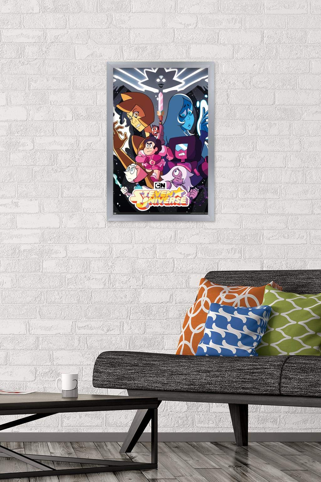 Trends International Steven Universe - One Sheet Wall Poster, 14.72'' X 22.37'', Silver Framed Version