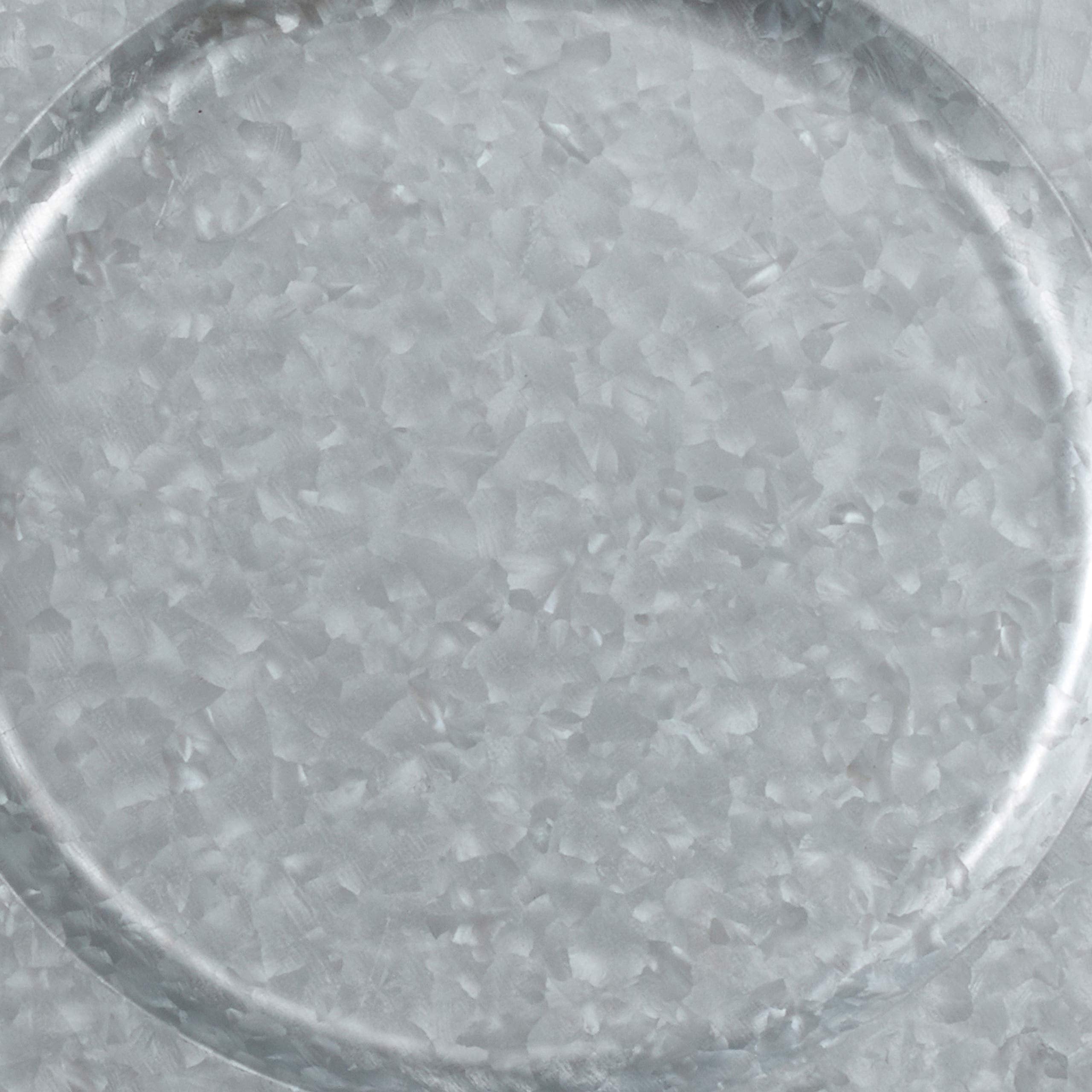 Saro Lifestyle Polished Galvanized Charger Plates (Set Of 4)