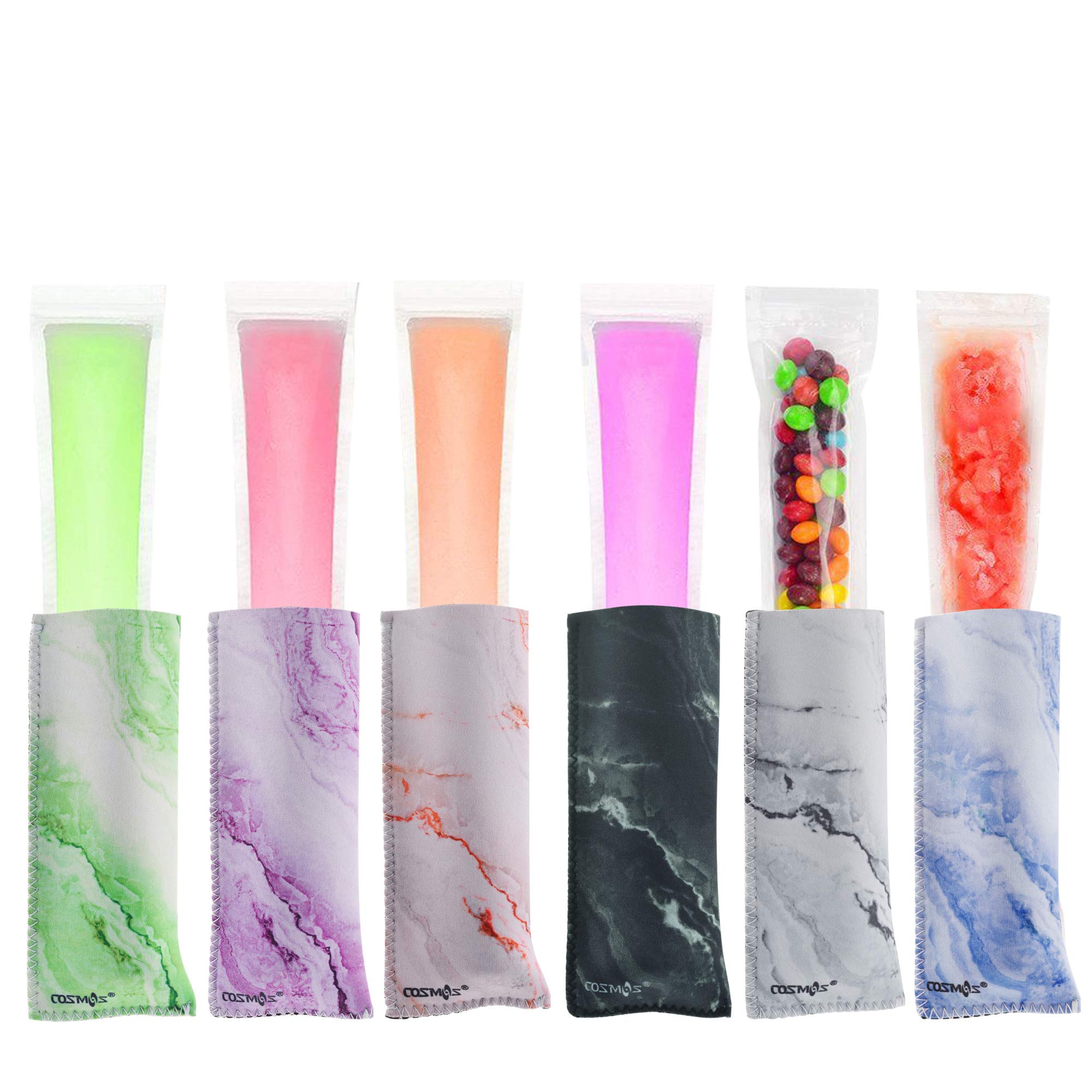 Cm Reusable Ice Pop Holder Insulator Sleeve Popsicle Holder Freezer Pop Sleeves Popsicle Holders Neoprene Sleeve For Cooling Ice