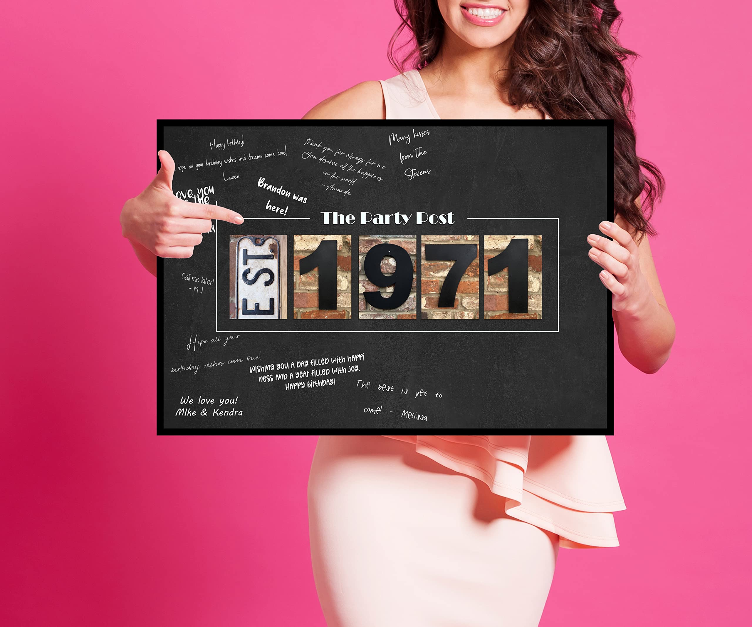 53Rd Birthday Party Decorations - Chalkboard Guest Book Alternative Poster. 11X17 Party Sign For Him Or Her Turning 53 Years Old