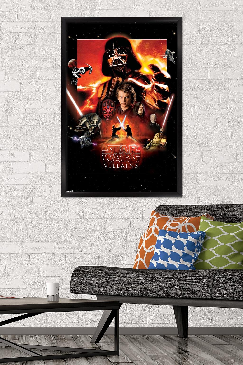 Trends International Star Wars: Saga - Villains Wall Poster, 22.375'' X 34'', Black Framed Version