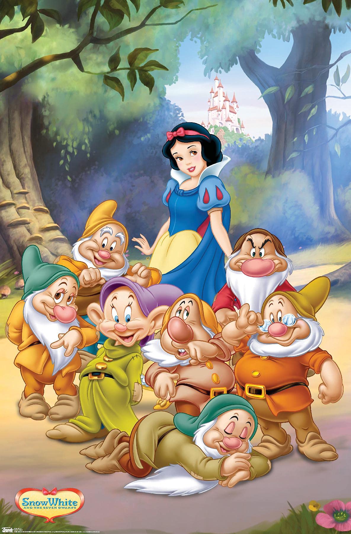 Trends International Disney Snow White And The Seven Dwarfs - Group Wall Poster, 14.725'' X 22.375'', Premium Unframed Version