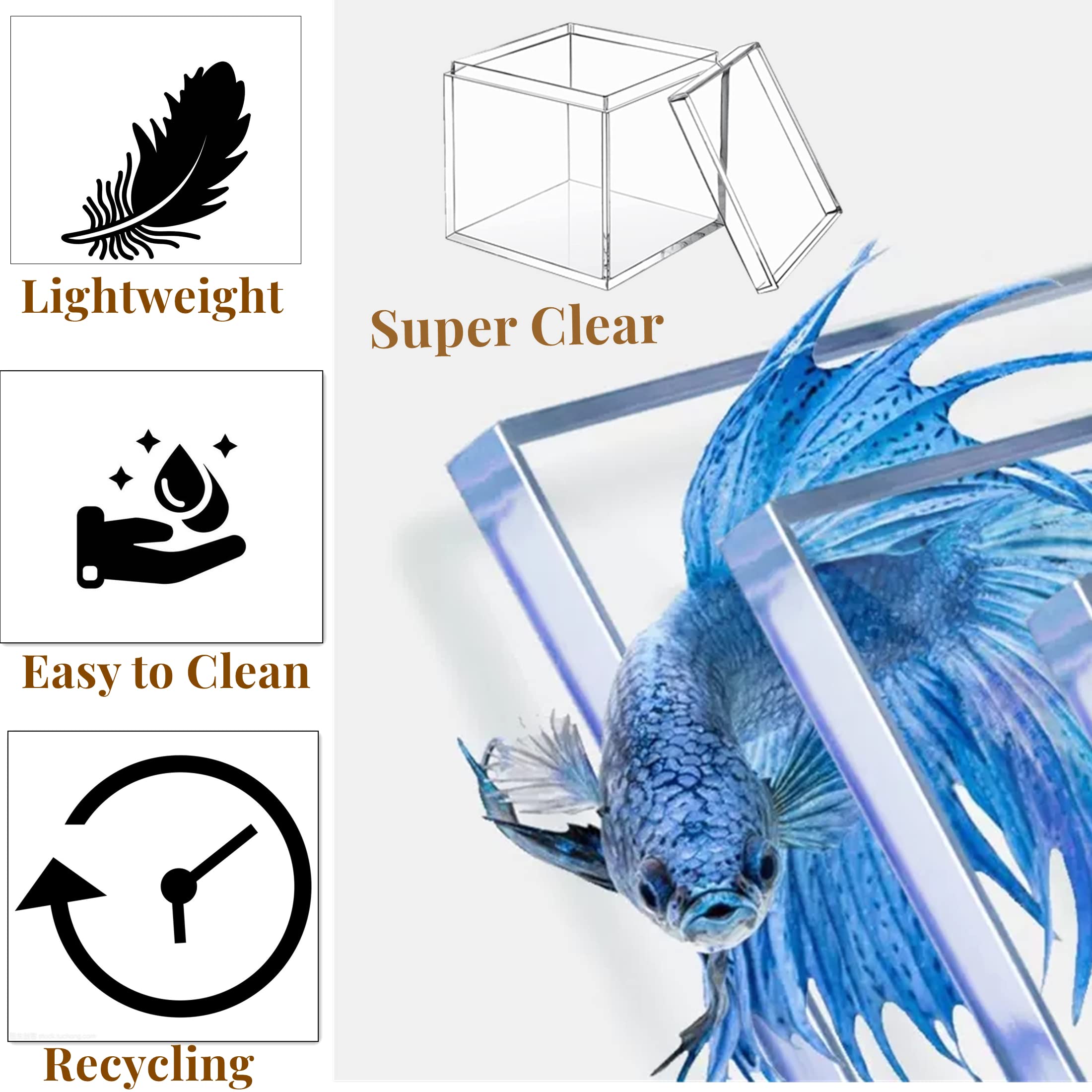 KissYou Acrylic Box Clear Square Cube 12 Pieces Jewelry Storage Contanier Small Plastic Halloween Candy Boxes Jewelry Containers