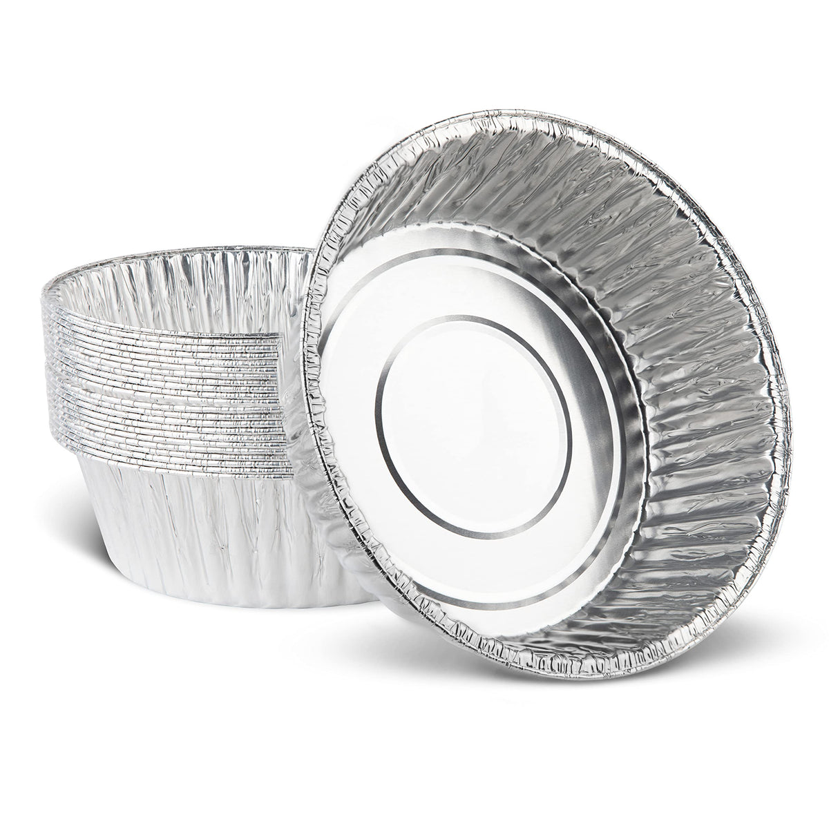 Plasticpro 10 ' ' Inch Round Tin Foil Pans Disposable Aluminum, Extra Deep Freezer & Oven Safe - For Baking, Cooking, Storage, R