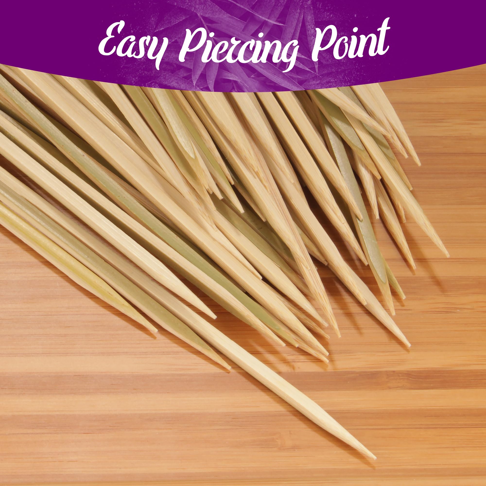 Bamboomn 4.5'' Bamboo Paddle Pick Skewers For Food, Drinks, Appetizers - 1,000 Pieces