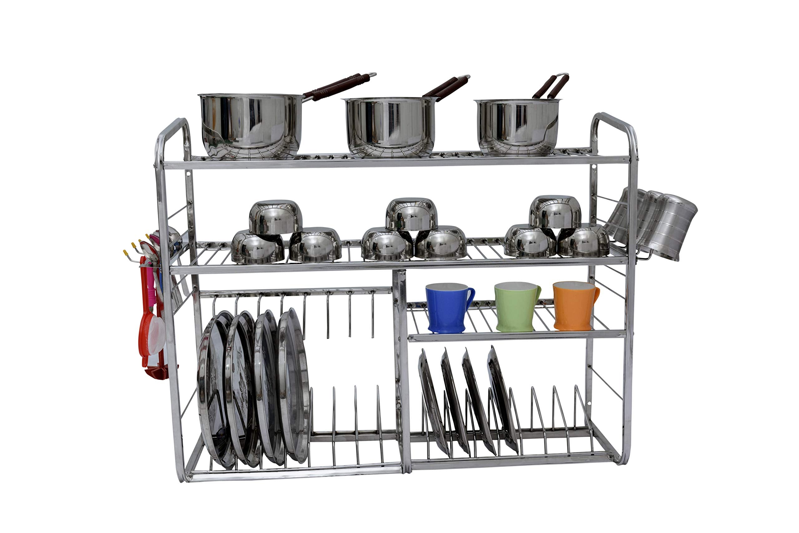 Dhsvs Stainless Steel (Heavy Quality) Kitchen Stand, Bartan Stand, Kitchen Rack (24 X 30 Inch) Wt5.5Kg