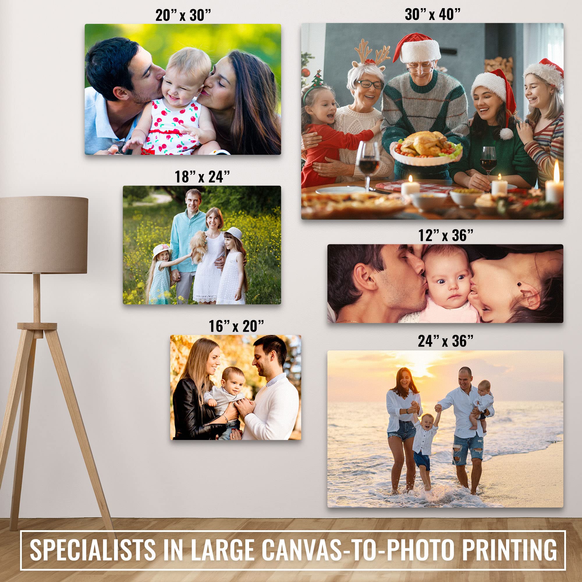 Custom Canvas Prints With Your Photos (18'' X 24'') Personalized Photos Prints - Specialists In Order Photo Prints Portraits - P