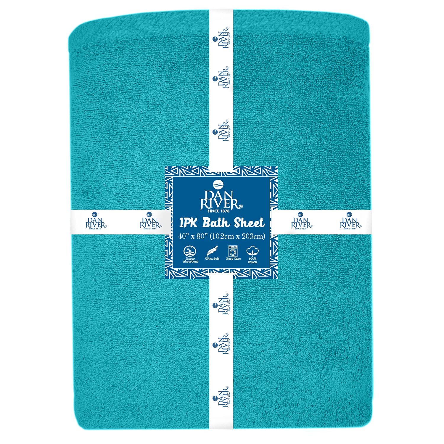 Dan River 100% Cotton Premium Bath Sheets - 550 Gsm (40X80 Inches) Highly Absorbent And Quick Dry Extra Large Luxury Bath Towels