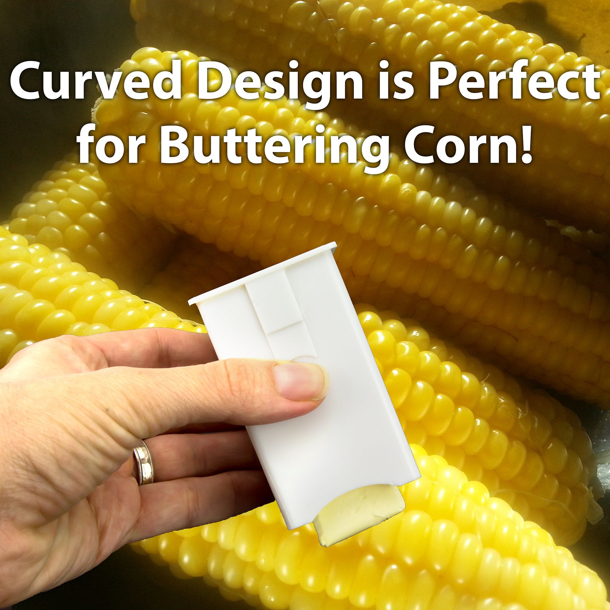 Mess-Free Butter Spreader 2 Pack By Avant Grub. Dishwasher Safe Corn Cob Butterer. Holder Spreads Butter Evenly On Pancakes, Waf
