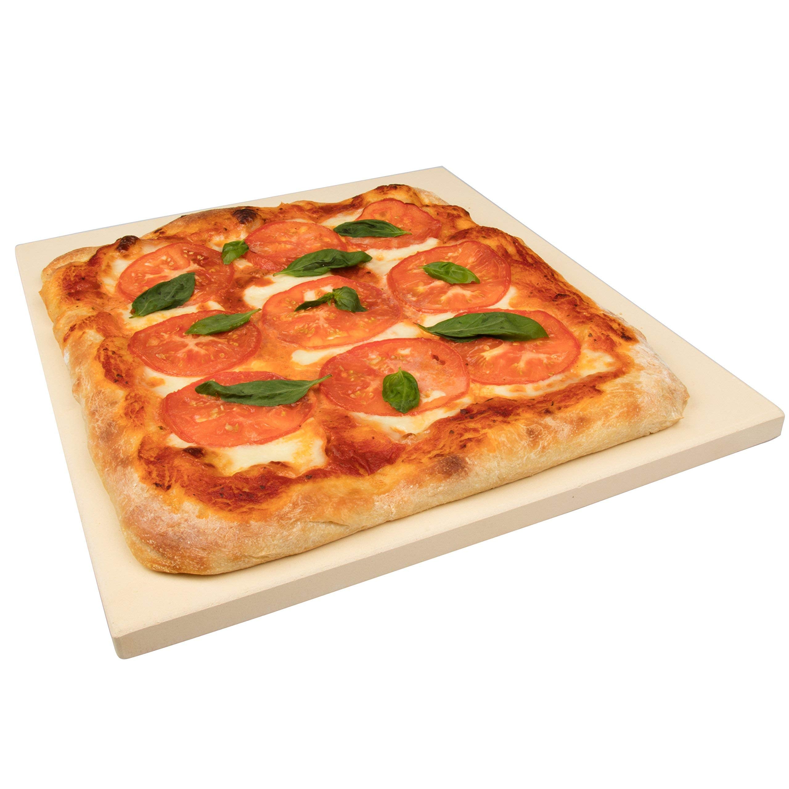 CucinaPro Pizza Stone for Oven, Grill, BBQ Extra Thick 5/8 Cordierite Rectangular Baking Stone for Better Cooking 16 x 14 P