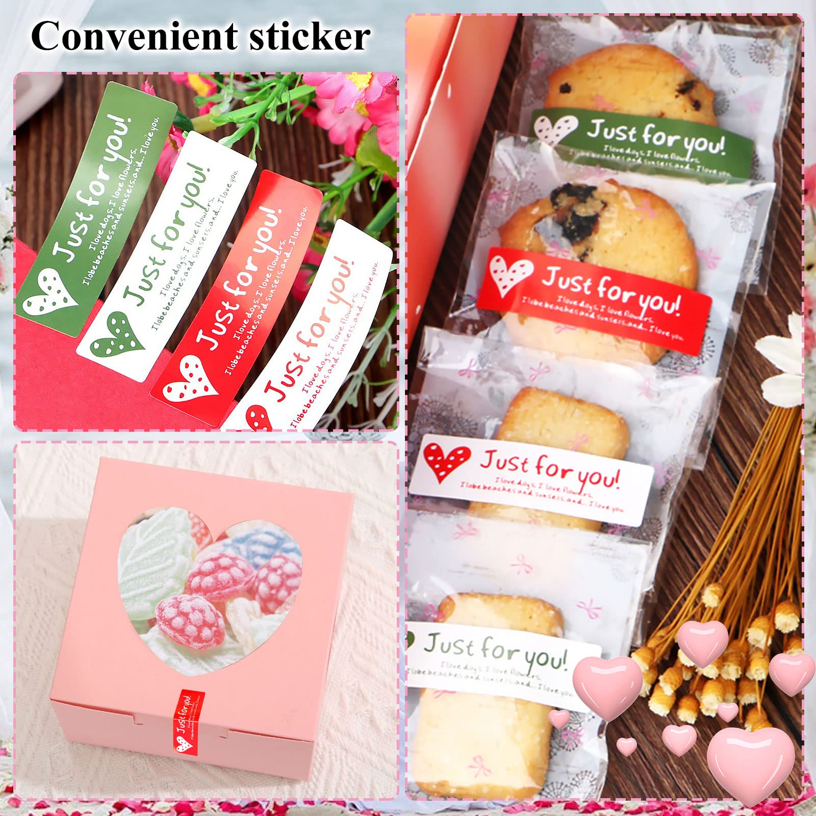 Jremreo 12 Pack 4X4X2.6 Inches Red Pink Heart Shaped Boxes With Window, Goodie Cupcake Strawberry Box For Valentine'S Day Weddin