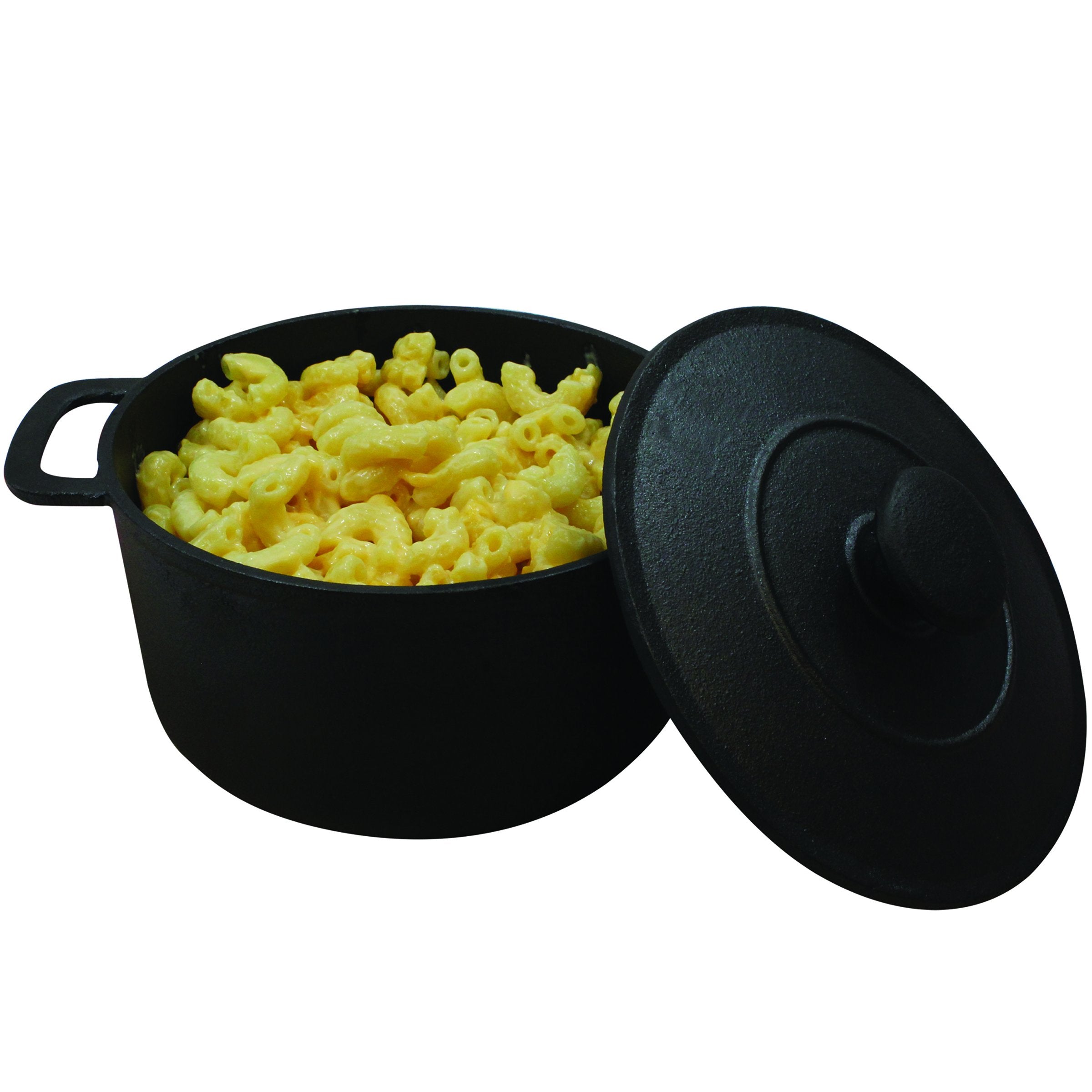 TableCraft Products CW30148 Cast Iron Mini Round Casserole with Lid, 5? Dia (6 with Handles) x 2 (3 with Lid), 3.75 Height,