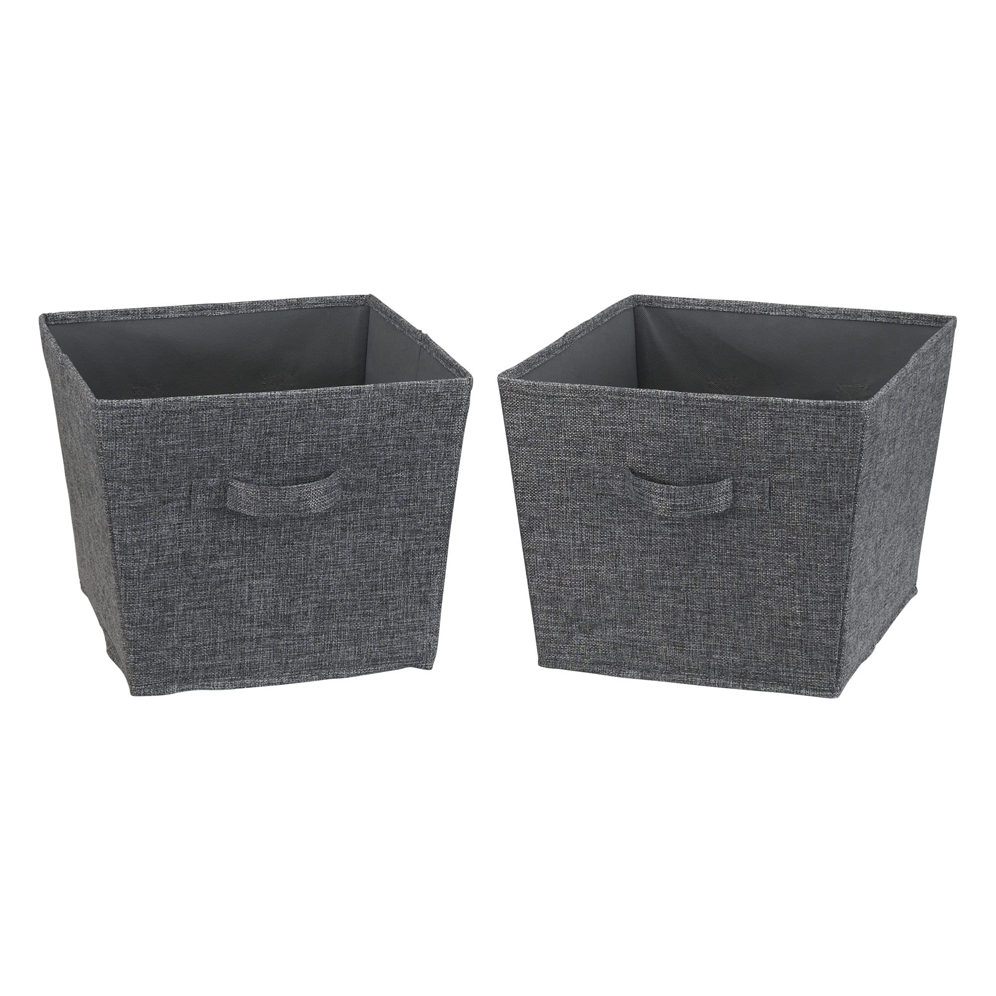 Household Essentials, Graphite 2 Pack Open Storage Bins, Medium-10 W X 11'' D