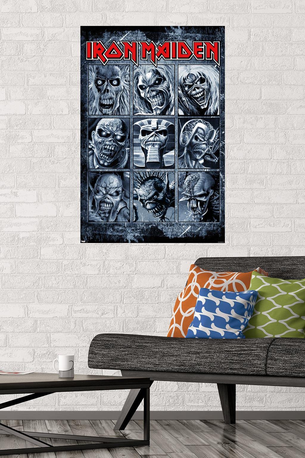 Trends International Iron Maiden - Grid Wall Poster, 22.375'' X 34'', Unframed Version