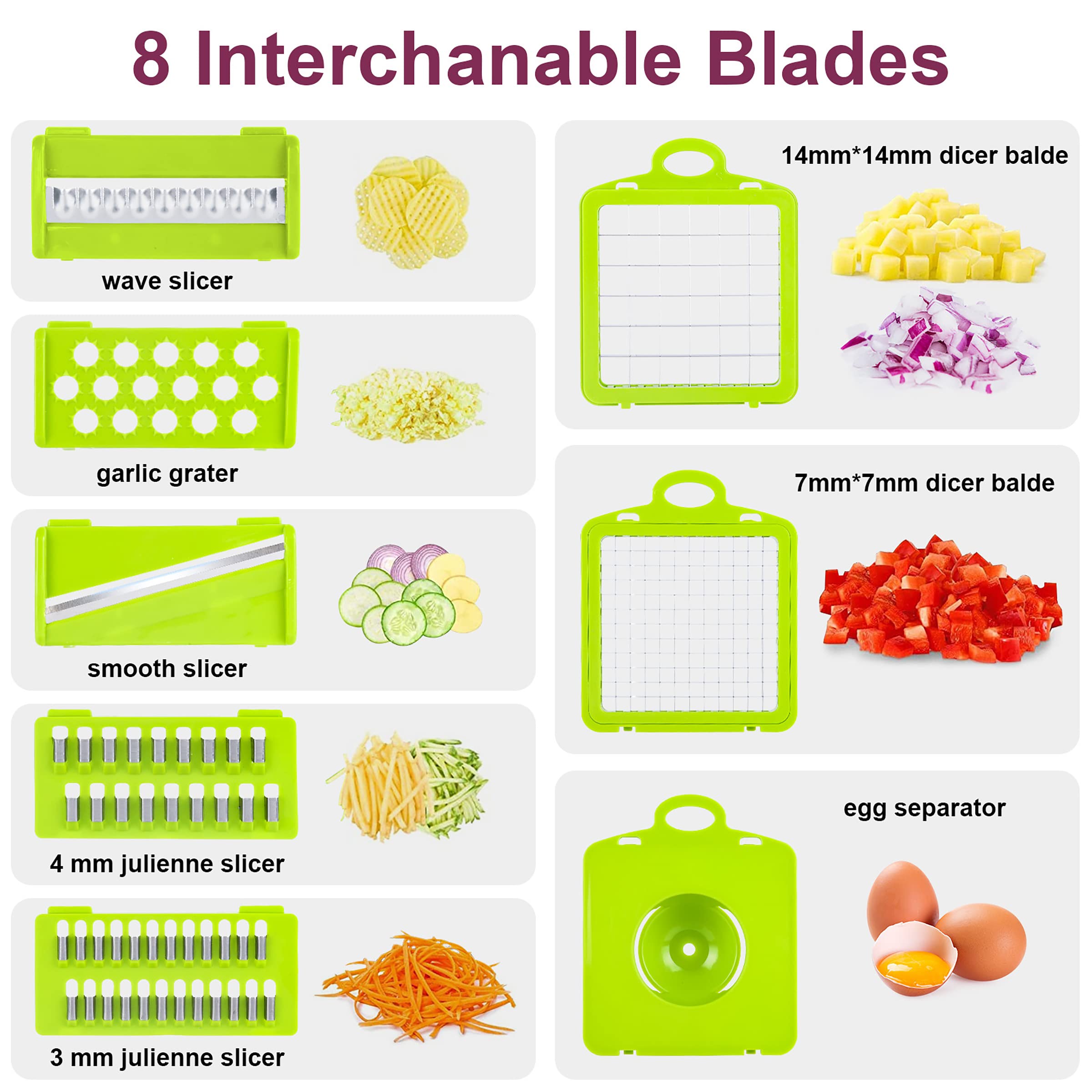 Vegetable Chopper, Onion Chopper, Mandolin Slicer,Pro 10 In 1Professional Food Choppermultifunctional Vegetable Chopper And Slic