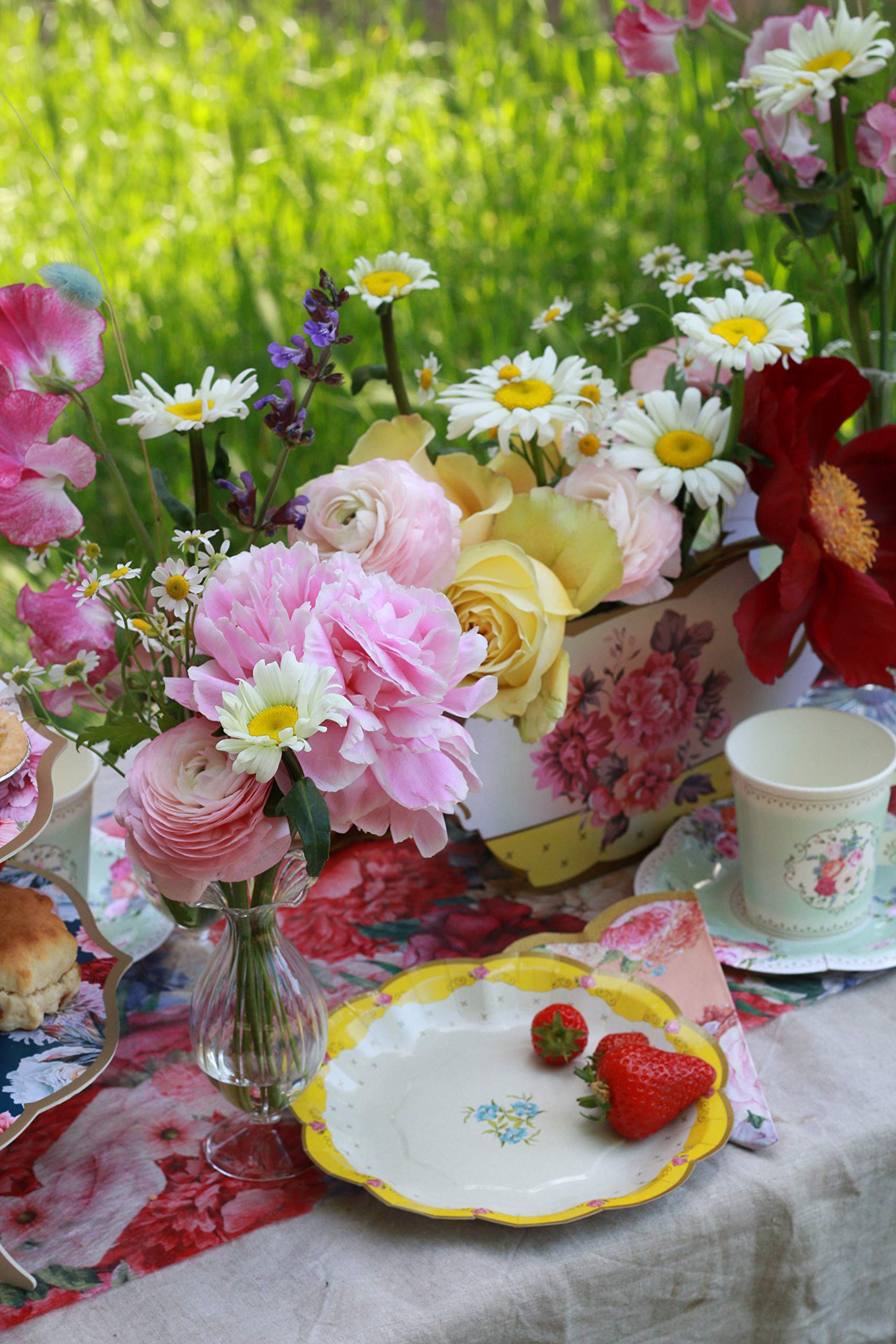 Talking Tables Truly Scrumptious Disposable Plates, 12 Count, 6.5 Inches For Tea Party Or Birthday