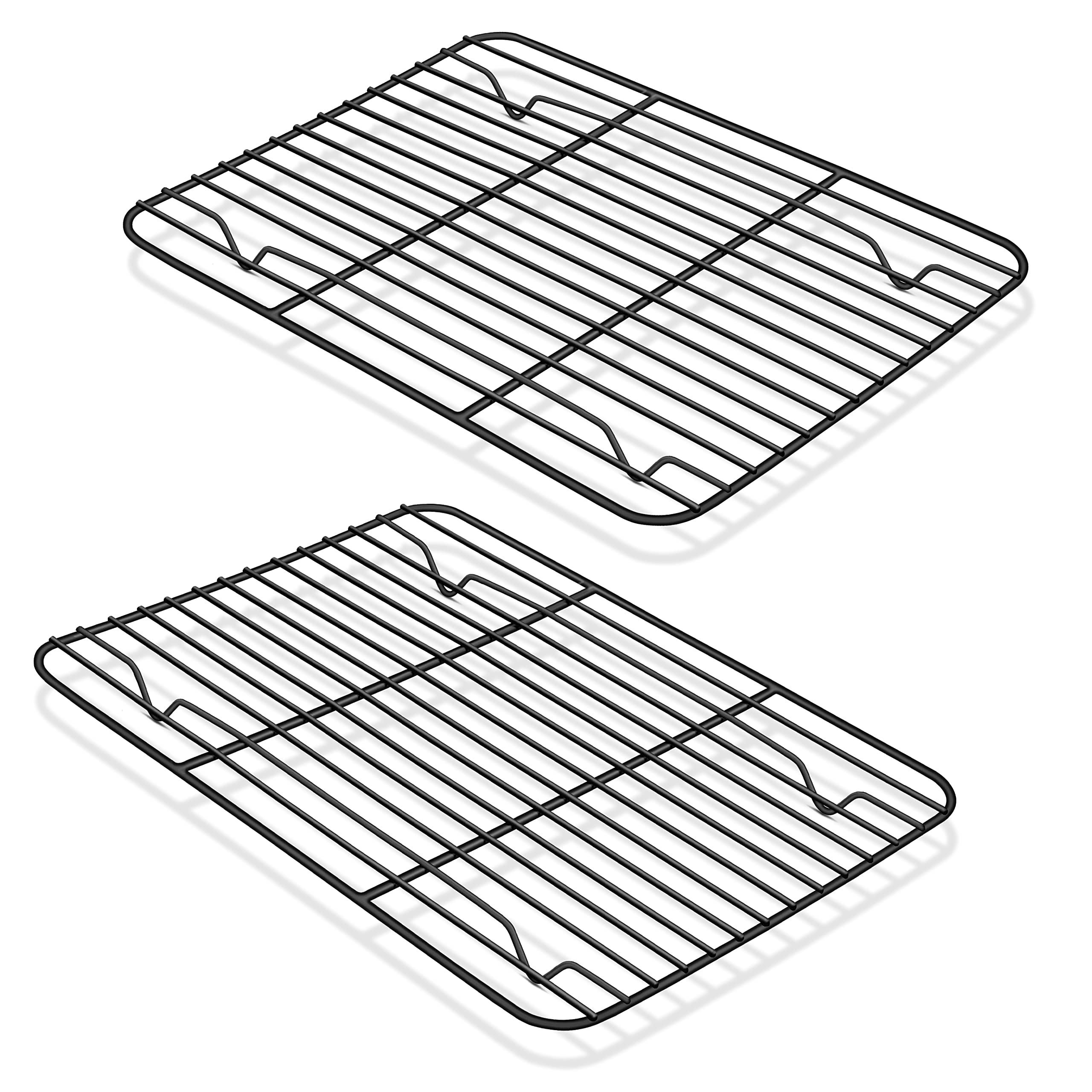 P&P Chef Baking Rack Set Of 2, Non-Stick Mini Cooling Racks For Cooking Grilling, 2 Pack 8.6 X 6.2 Roasting Drying Rack For Smal