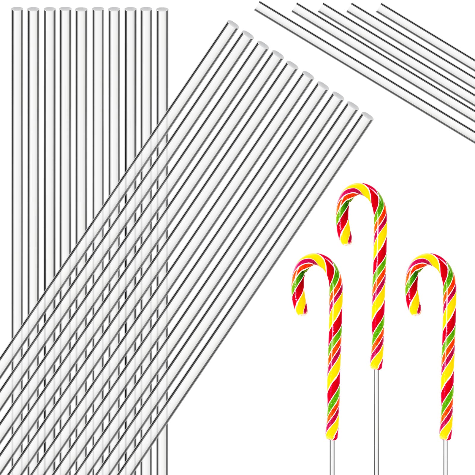 200 Pieces Acrylic Lollipop Sticks Cake Pops Sticks Candy Sticks Treat Sticks For Wedding Halloween Christmas Candy Melt Cake Po