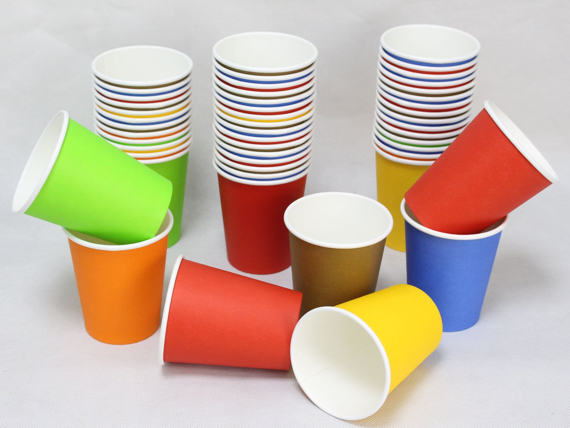 Yes!Fresh Hot Party Paper Cups, 8 Ounce, 50 Count, Multiple Colors (Multiple Colors)