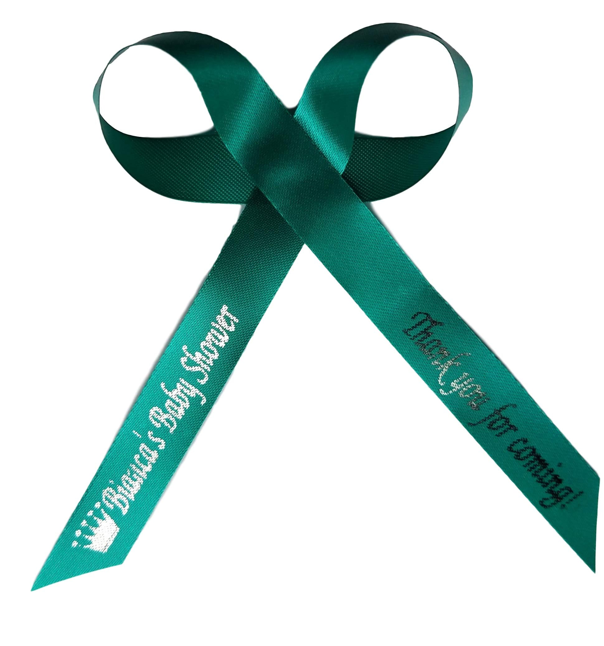 25 Personalized Ribbons Wedding Bridal Shower Favor Quinceanera Baptism By Amy'S Bubbling Boutique (Teal)