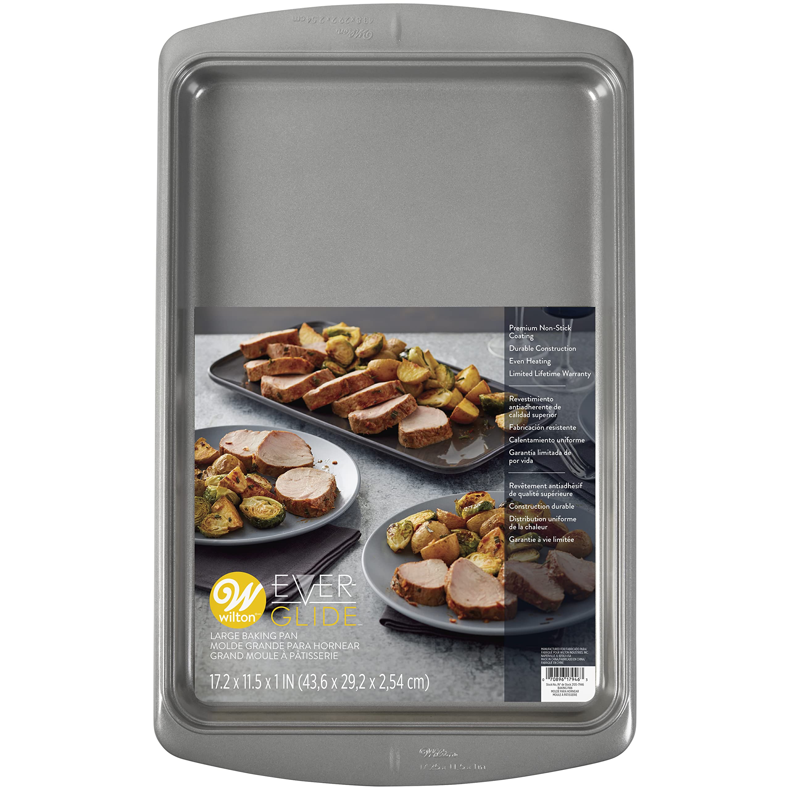 Wilton Ever-Glide Non-Stick Large Cookie Sheet, 17.25 X 11.5-Inch, Steel