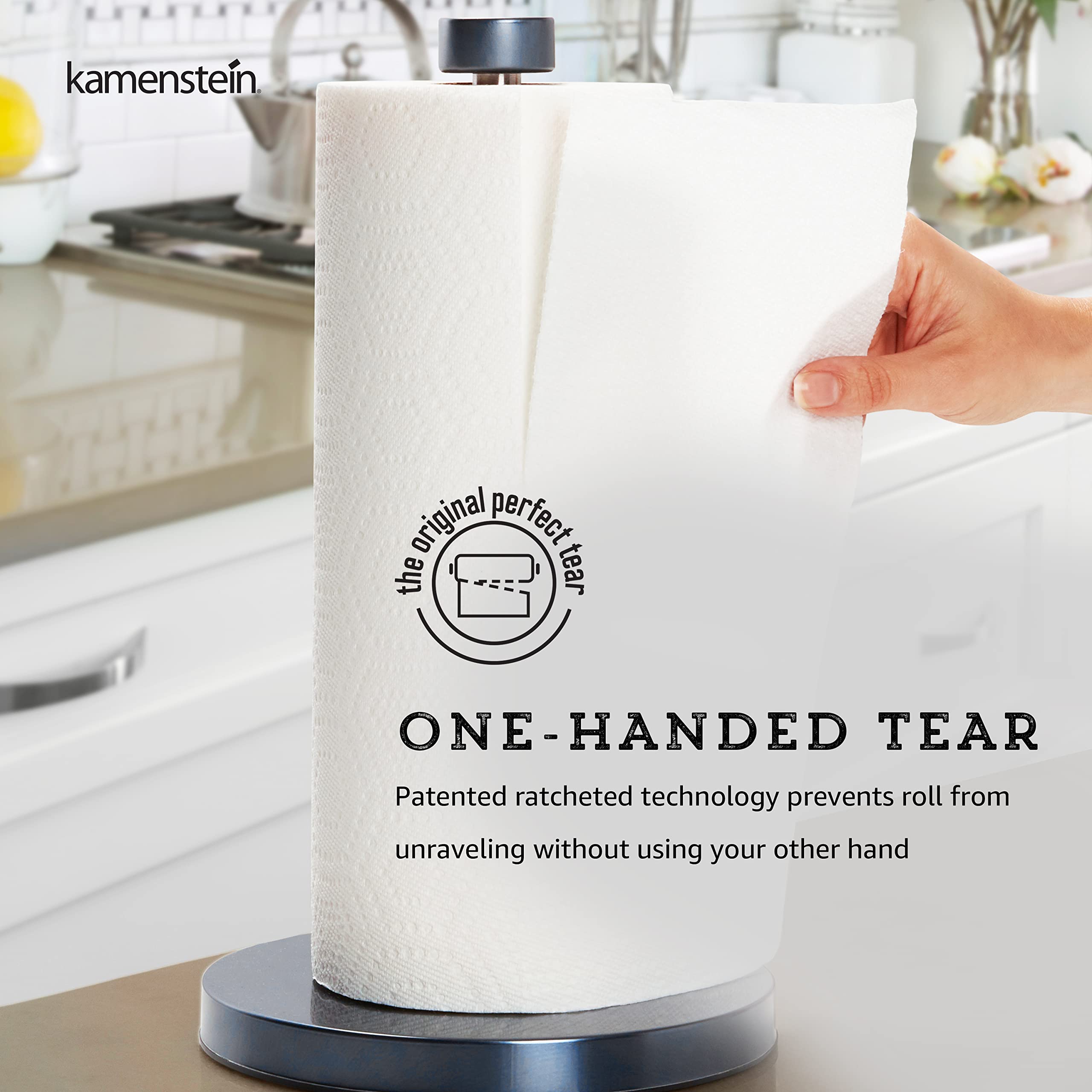 Kamenstein Perfect Tear Paper Towel Holder, 13-Inch, Gunmetal