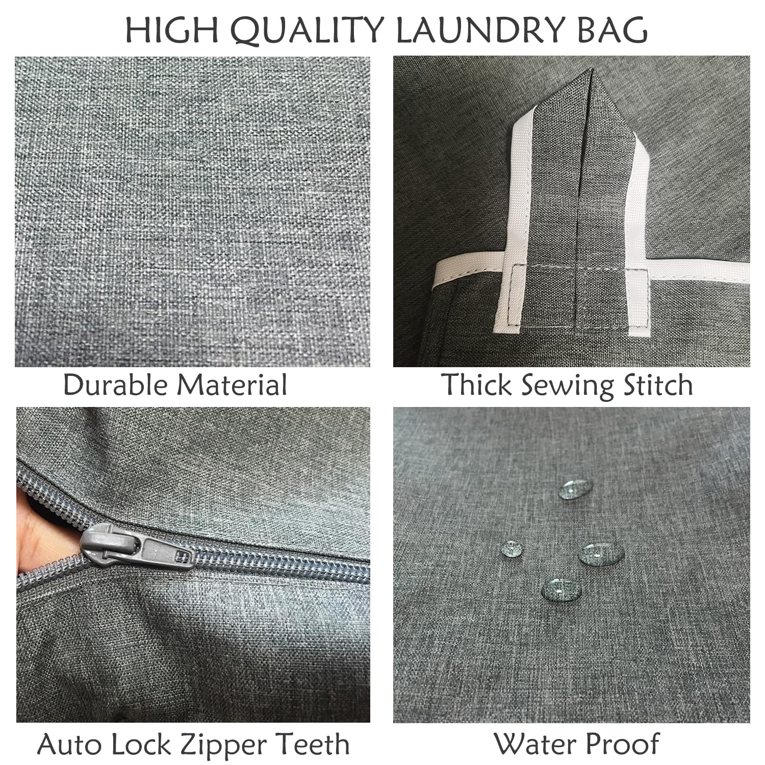 Kingsuslay Xl Large Hanging Laundry Hamper With Over Door Hooks,Over The Door Laundry Hamper With Zipper And Wide Open Top,Hangi