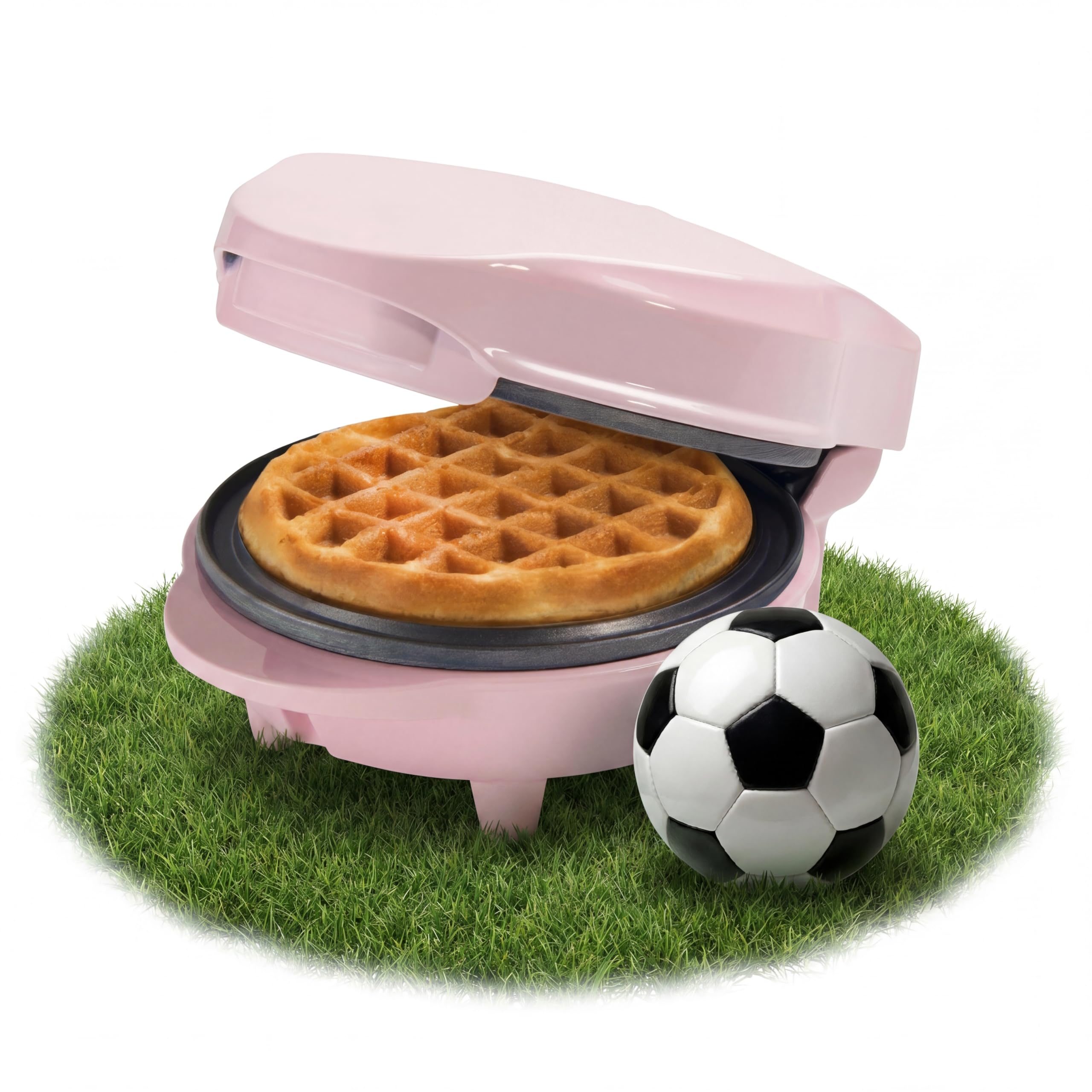 Bestron Mini-Waffeleisen fr klassische Waffeln, kleiner Waffelmaker mit Antihaftbeschichtung, fr Kindergeburtstage, Familienfeie