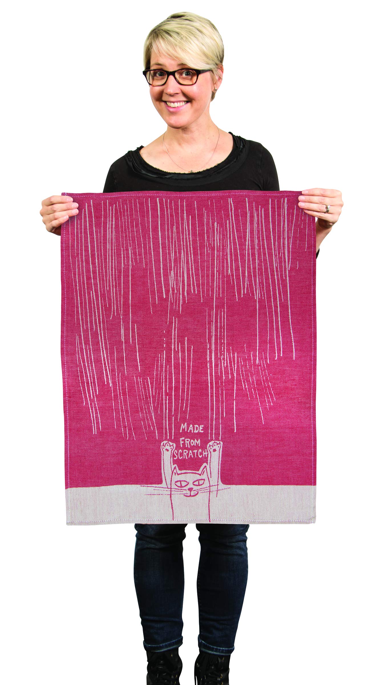 Blue Q Woven Novelty Dish Towel, 100% Cotton, Soft, Super-Absorbent (Made From Scratch)