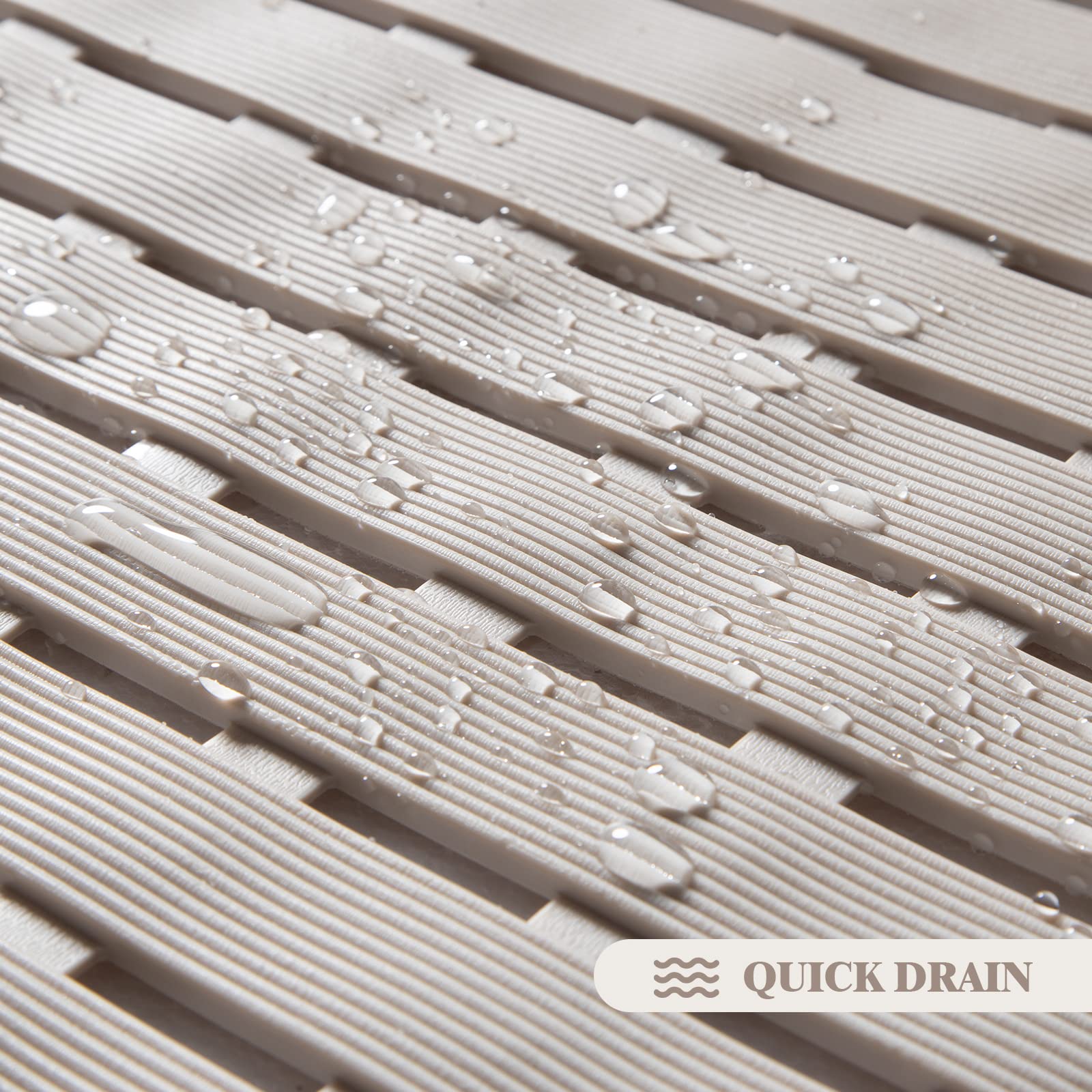 Bathtub Mat Non Slip - Sheepping Shower Mat Machine Washable Anti Slip Bath Mat For Tub, Quick Drain Tub Mat With Suction Cups F