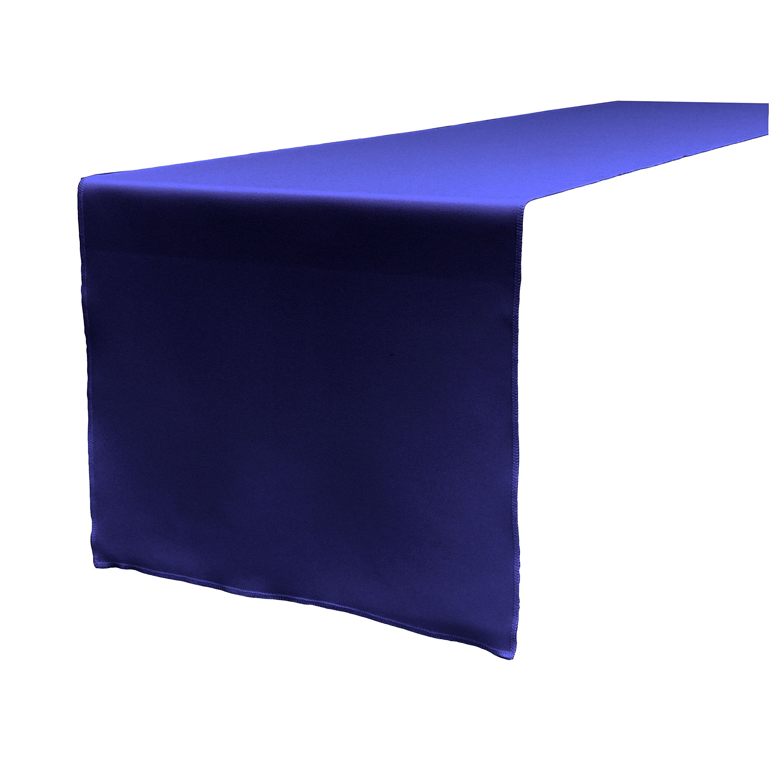LA Linen Polyester Poplin Table Runner 14  by 108-Inch  Royal Blue