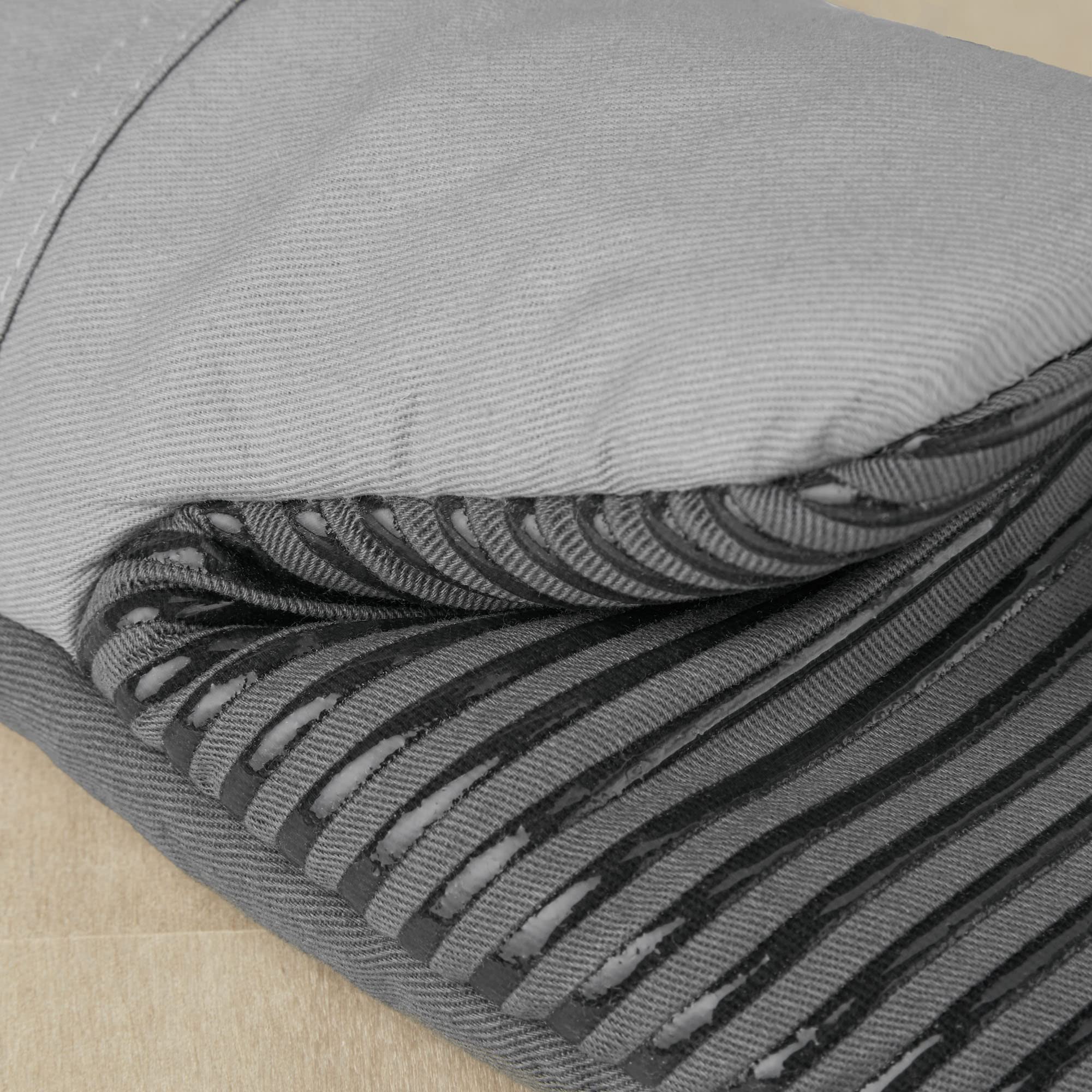 Kitchenaid Beacon Two-Tone Non-Slip Oven Mitt Set, Cool Grey/Frost Grey, 5.75''X13'', 2 Piece