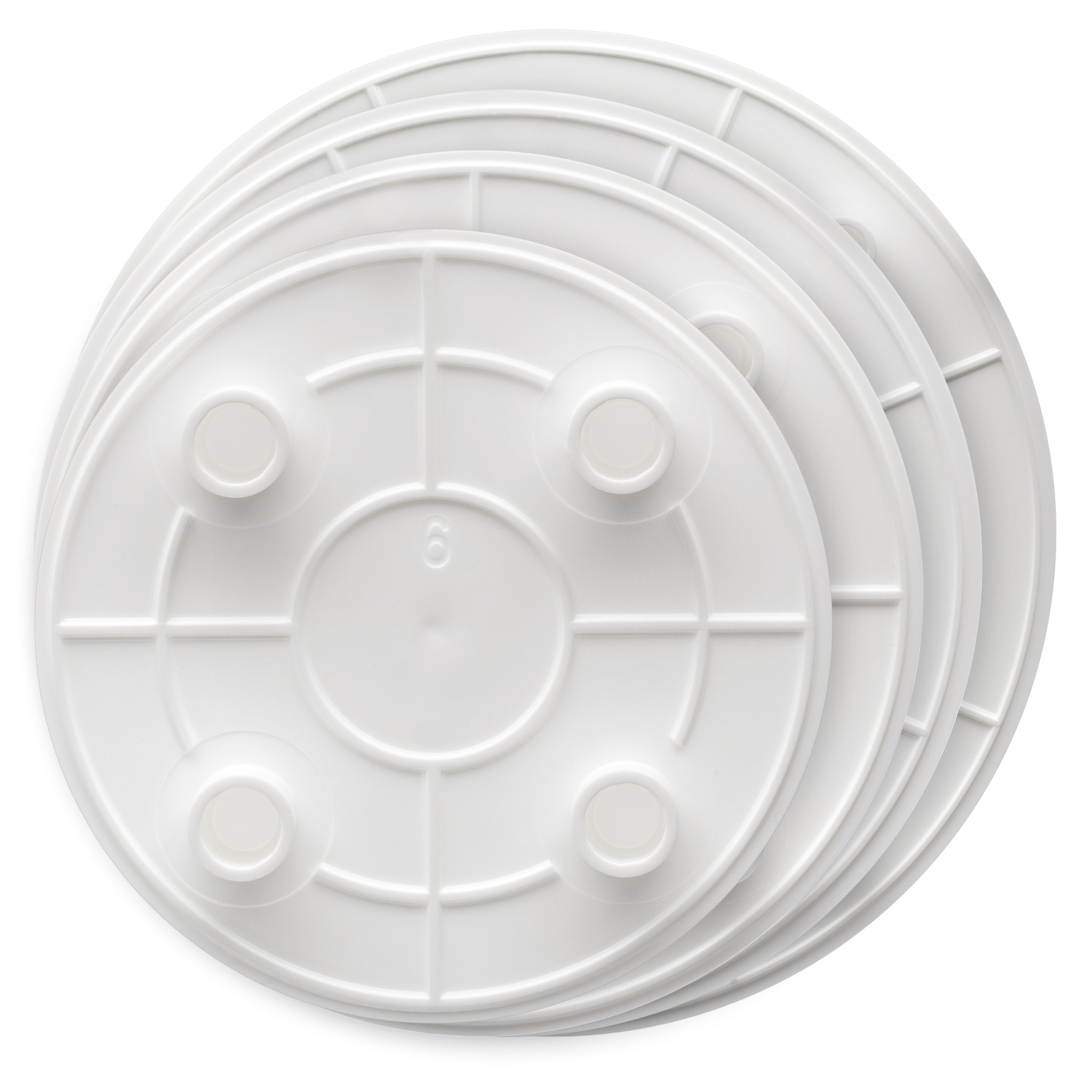 Ateco Lady Mary Plastic Cake Separator Plates, Inch, Set Of 4-6'', 8'', 10'', 12'', White