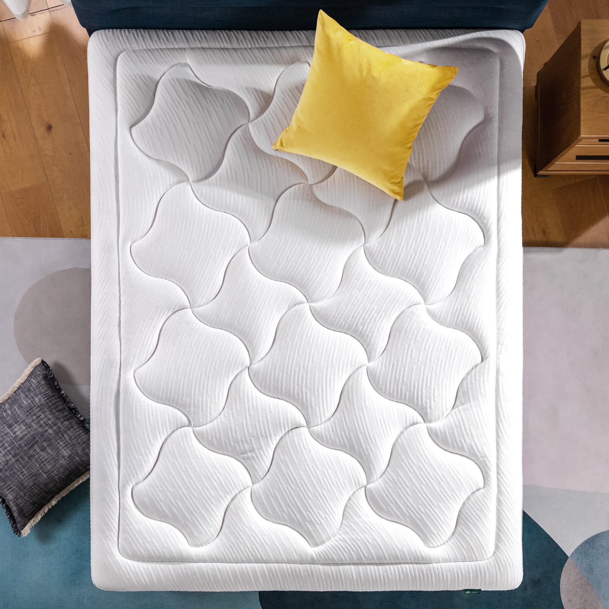 Zinus 8 Inch Cloud Memory Foam Mattress, King, Fiberglass Free, Pressure Relieving, Mattress In A Box, Certipur-Us Certified, Wh