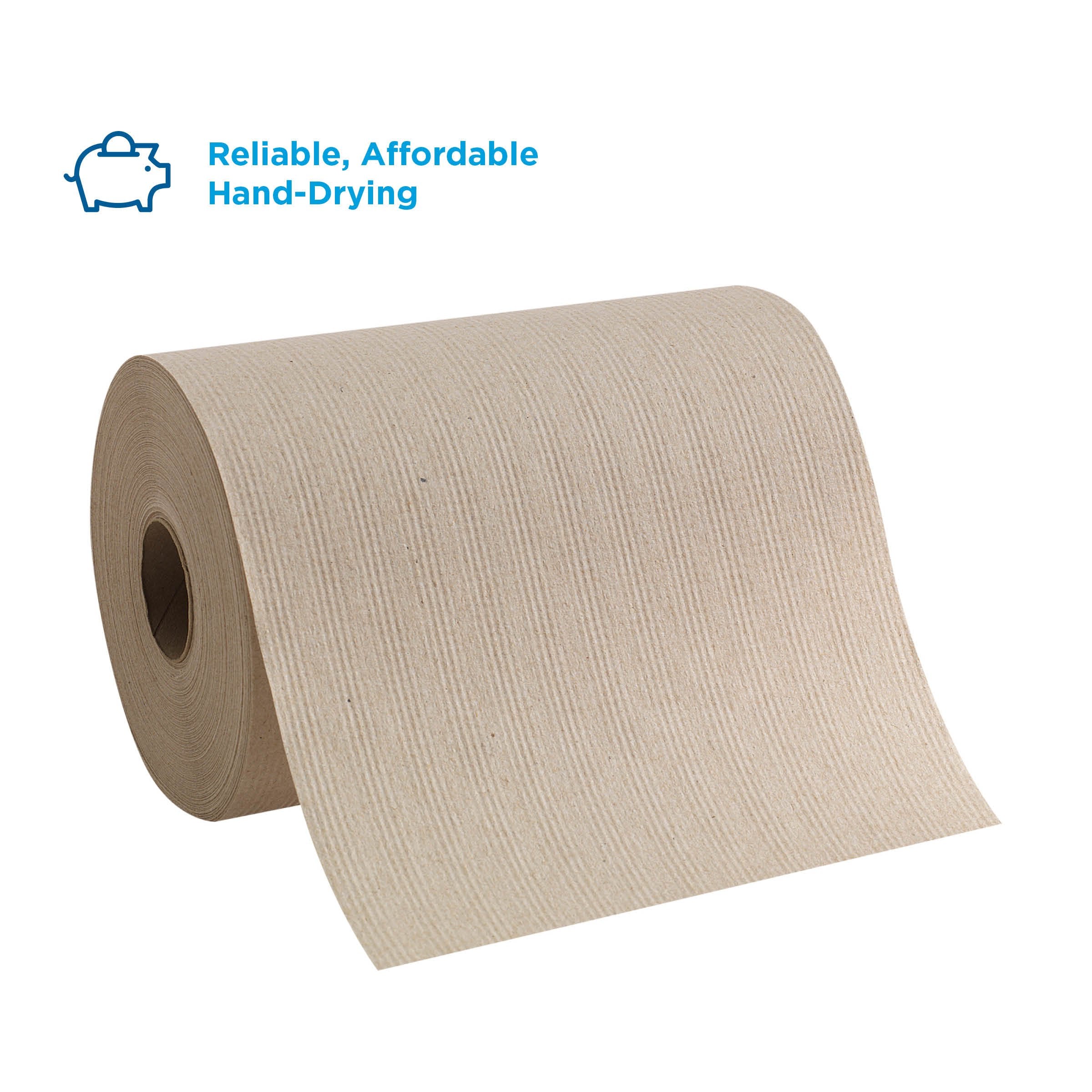 Pacific Blue Basic Recycled Paper Towel Roll (Previously Branded Envision) by GP PRO (Georgia-Pacific)  Brown  26401  350 Feet Per Roll  12 Rolls Per Case