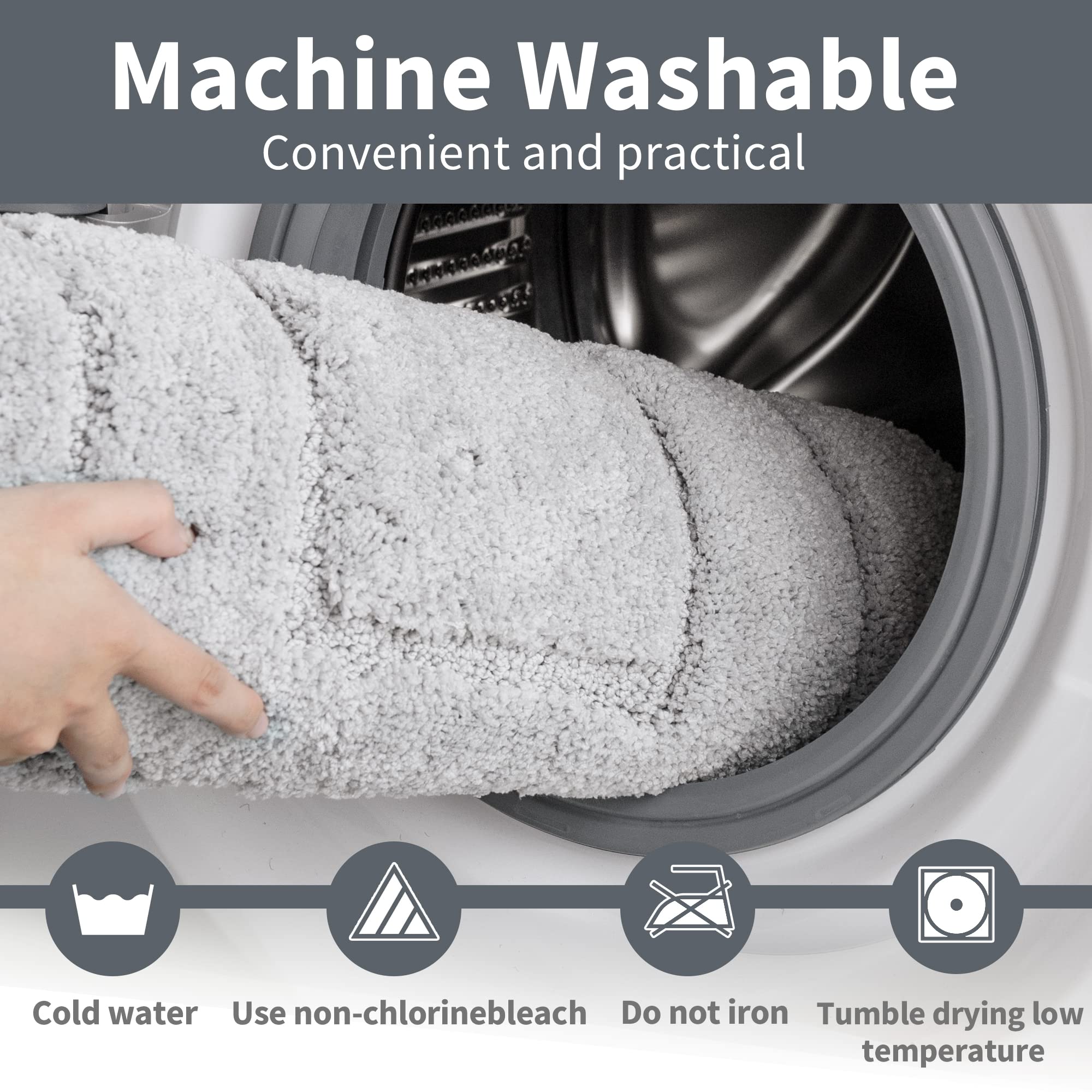 Granny Says Bathroom Rug Mat, Bath Mats For Bathroom Non-Slip, Super Soft And Water Absorbent, Microfiber Bath Rugs, Machine Was