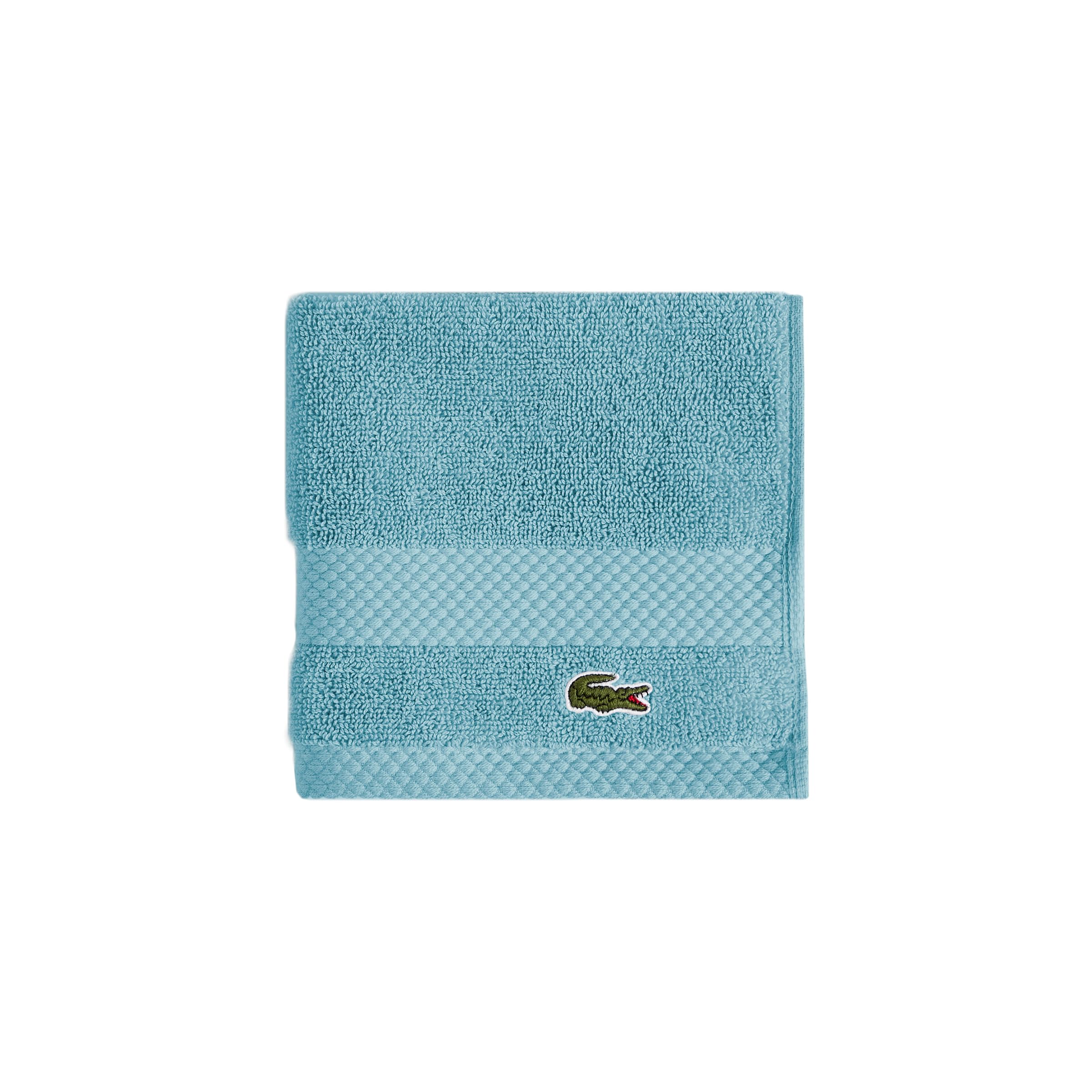 Lacoste Heritage Supima Cotton Wash Cloth, Celestial, 13'' X 13''
