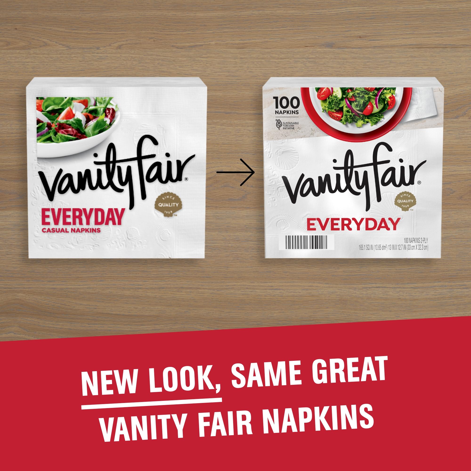 Vanity Fair Everyday Paper Napkins, 250 Count, Disposable Napkins Made Soft And Smooth For Everyday Meals