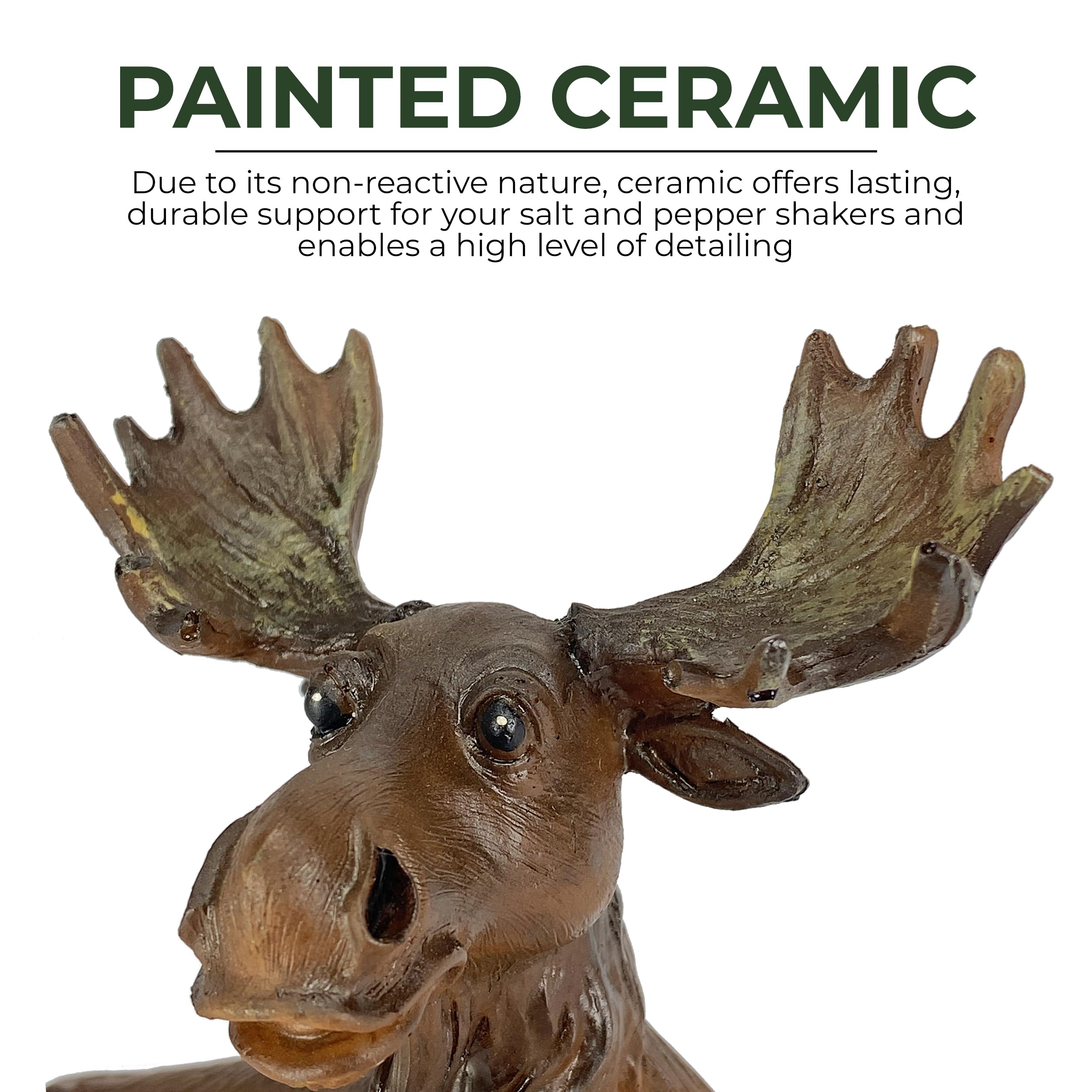 Rivers Edge Products Salt And Pepper Shakers Set, Unique Poly Resin And Glass Spice Dispenser, Novelty Kitchen Counter Decor, Bu