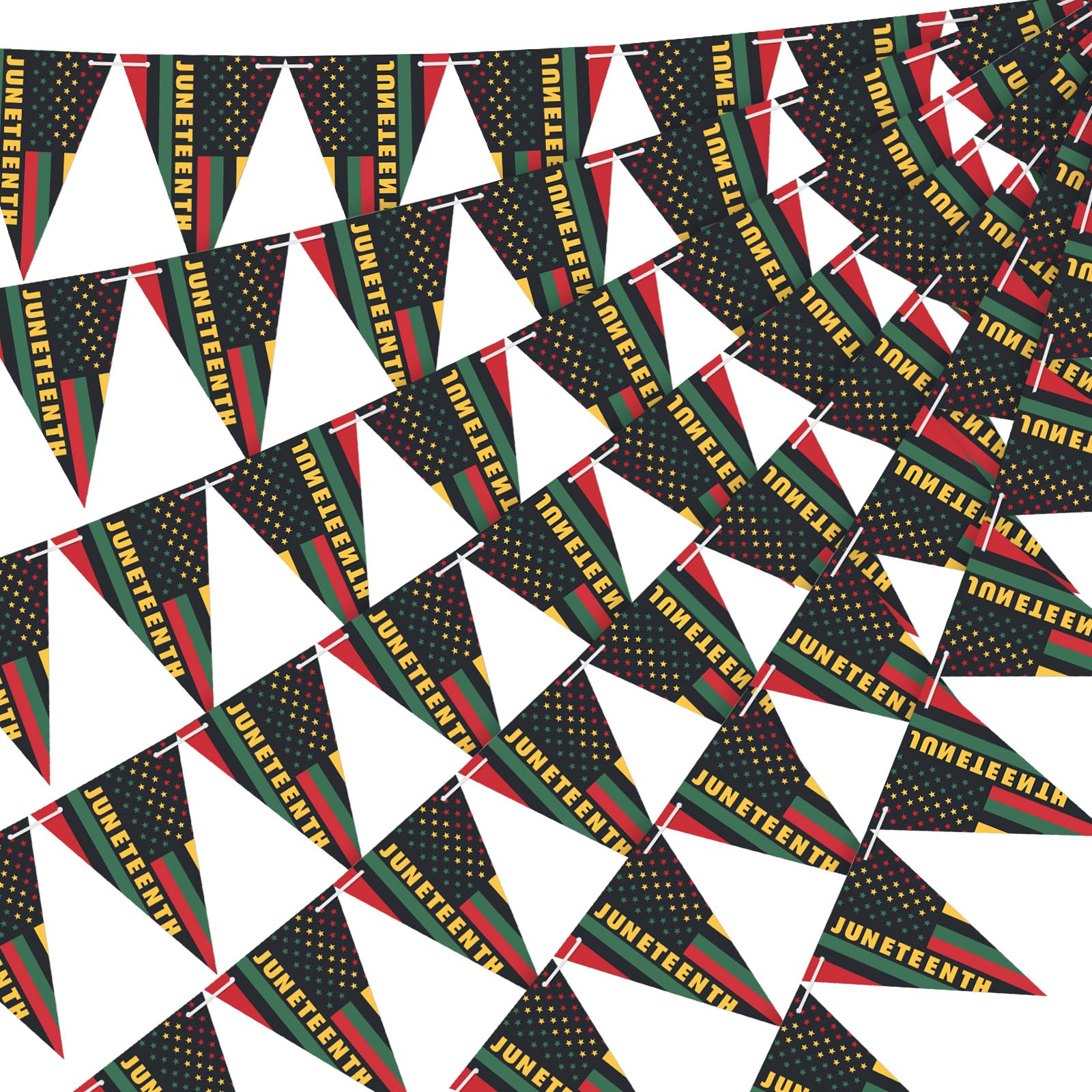 Weekgrat 5 Pcs Juneteenth Paper Banners June 19th Paper Banners for African American Festival Celebration Supplies Outdoor Decor