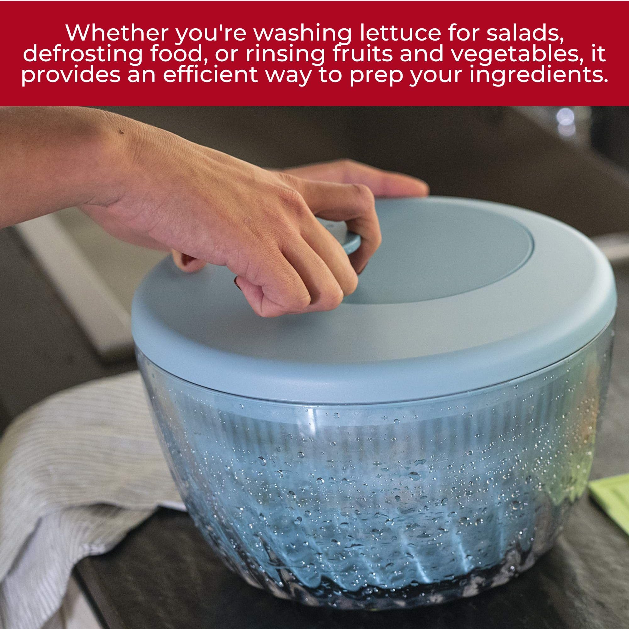 guzzini() Twist&Dry Salad Spinner  26 x 19 cm  Blue