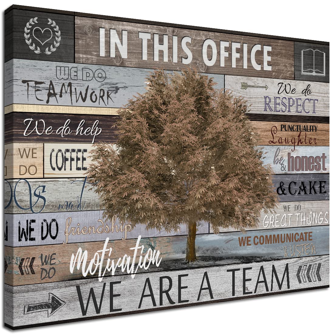 Vintage Office Artwork Wall Decor In This Office Motivational Posters Brown Maple Tree Picture Print On Canvas Inspiring Wall Ar