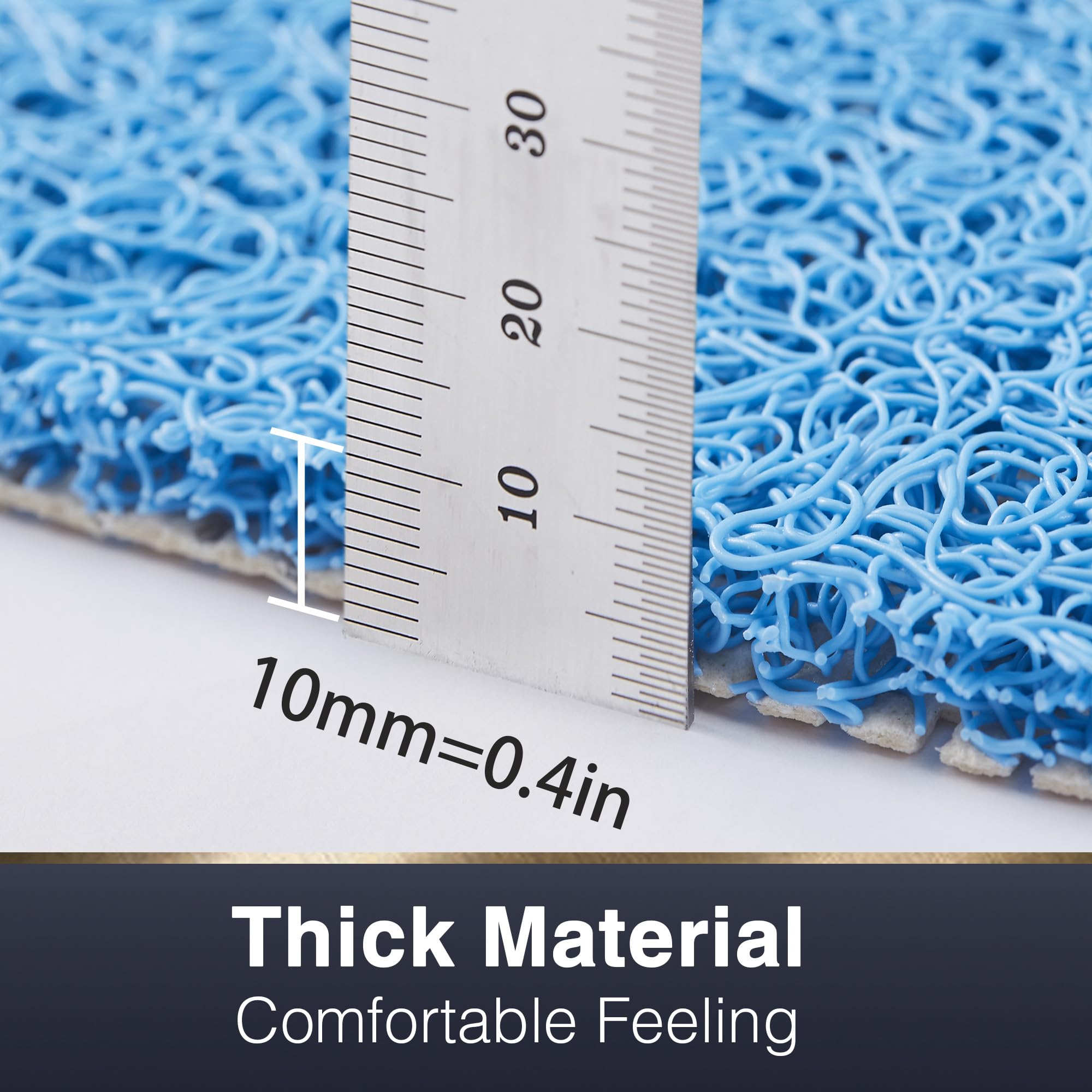 Asvin Soft Textured Bath, Shower, Tub Mat, 24X32 Inch, Phthalate Free, Non Slip Comfort Bathtub Mats With Drain, Pvc Loofah Bath