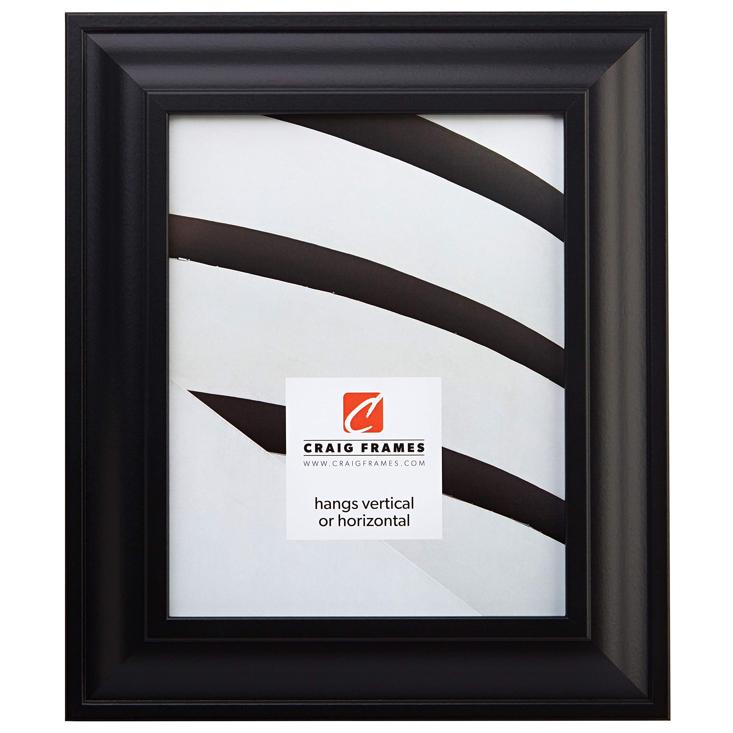 Craig Frames 21834700BK 22 by 28-Inch Picture Frame, Smooth Wrap Finish, 2-Inch Wide, Black